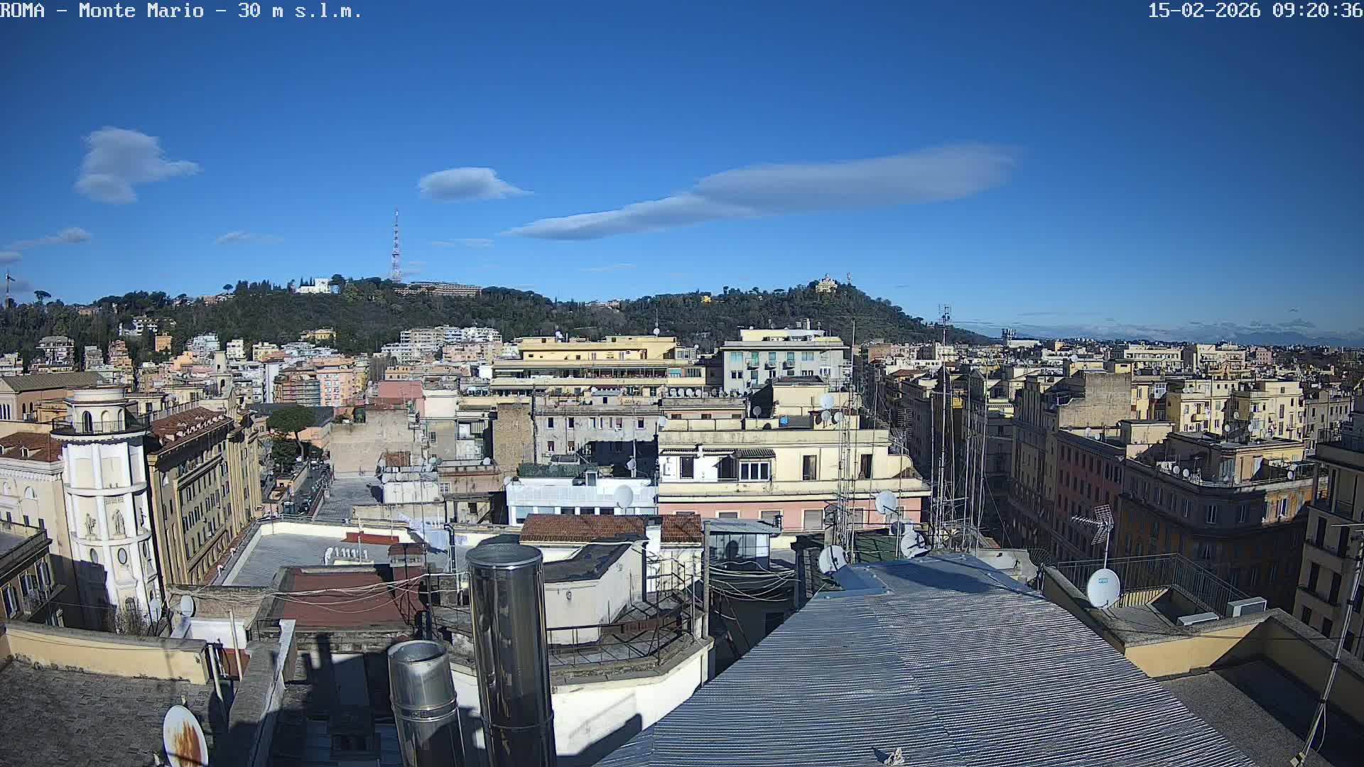 Rome, Mount Mario View Live Cam -Lazio, Italy