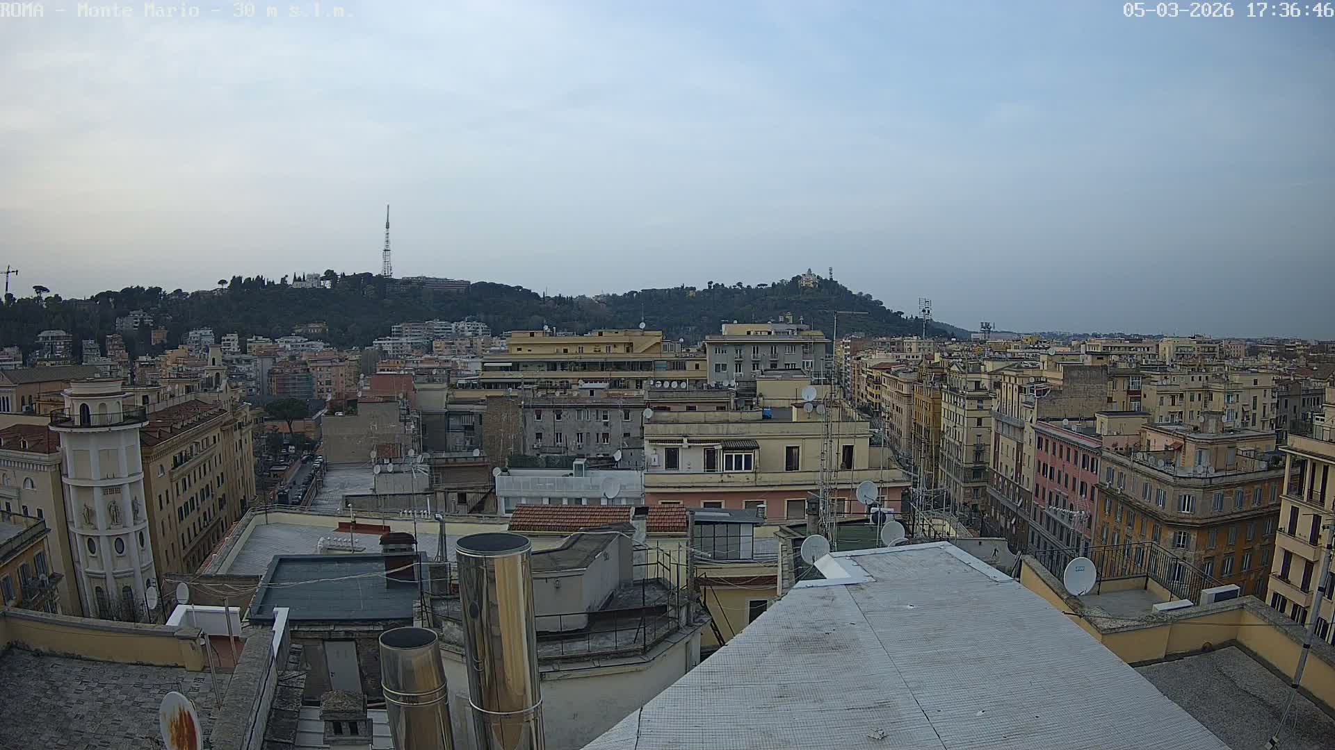 Rome, Mount Mario View Live Cam -Lazio, Italy