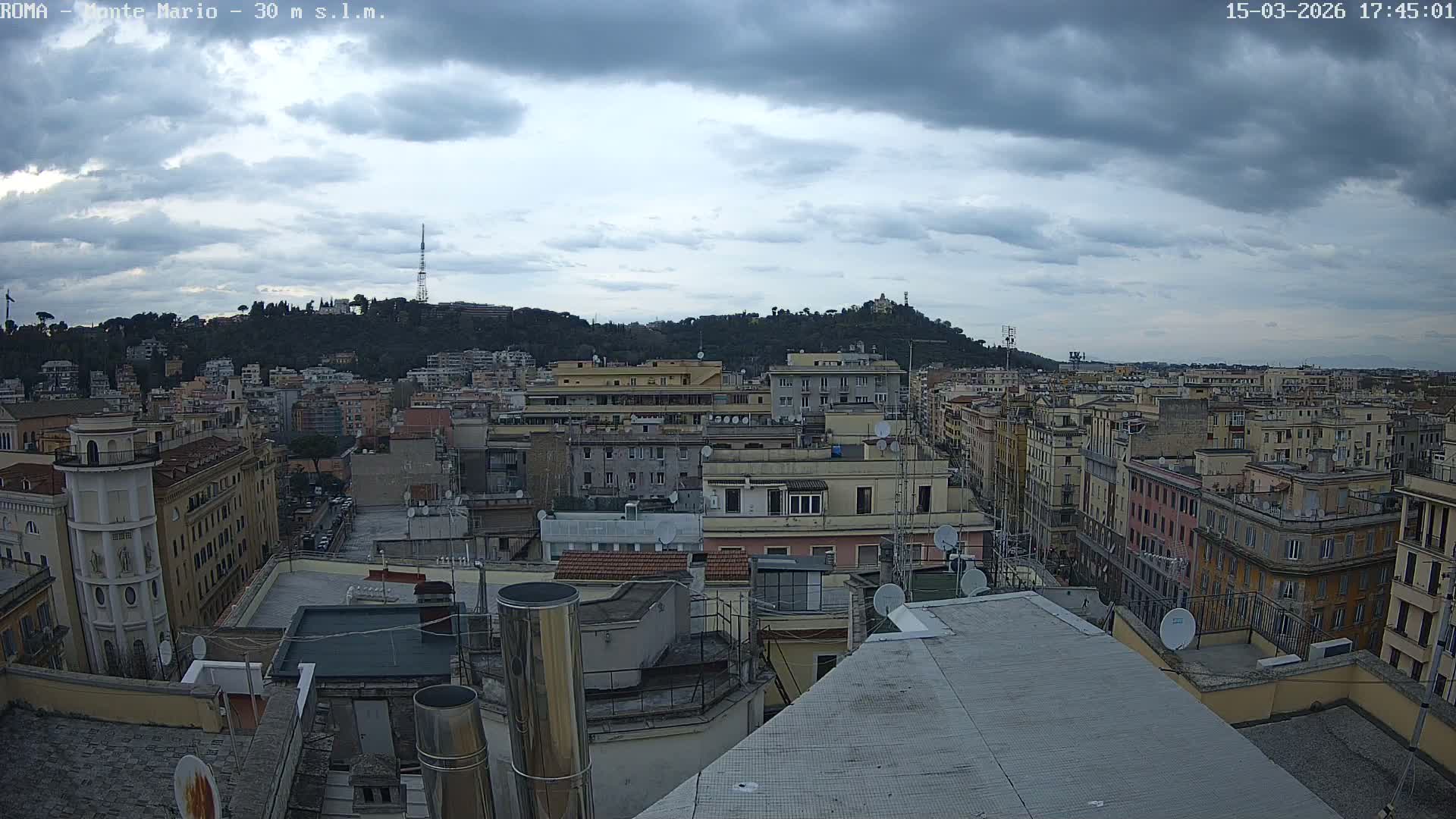 Rome, Mount Mario View Live Cam -Lazio, Italy