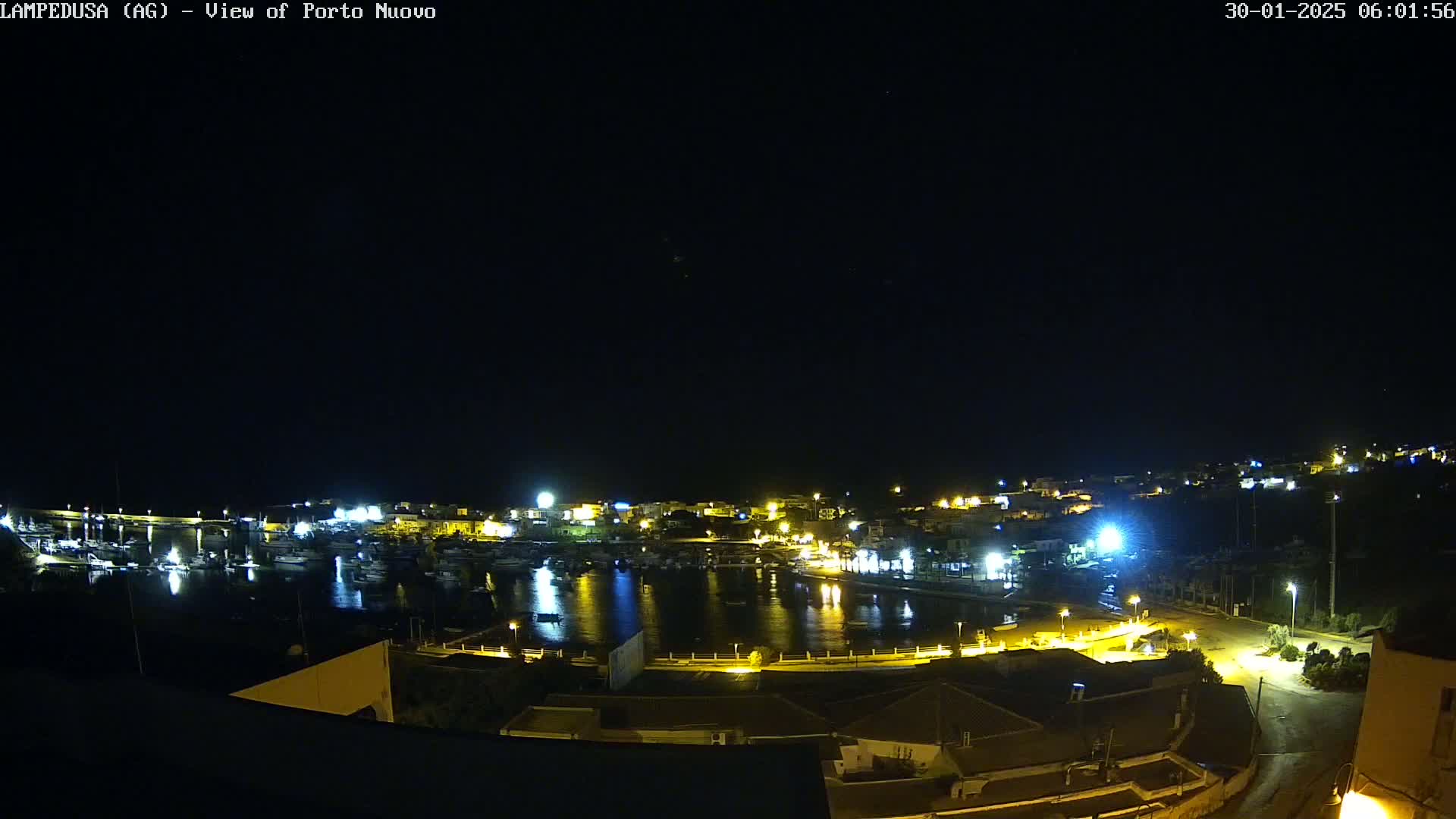 Lampedusa, Port of Nouvo Live Cam - Agrigento, Sicily, Italy