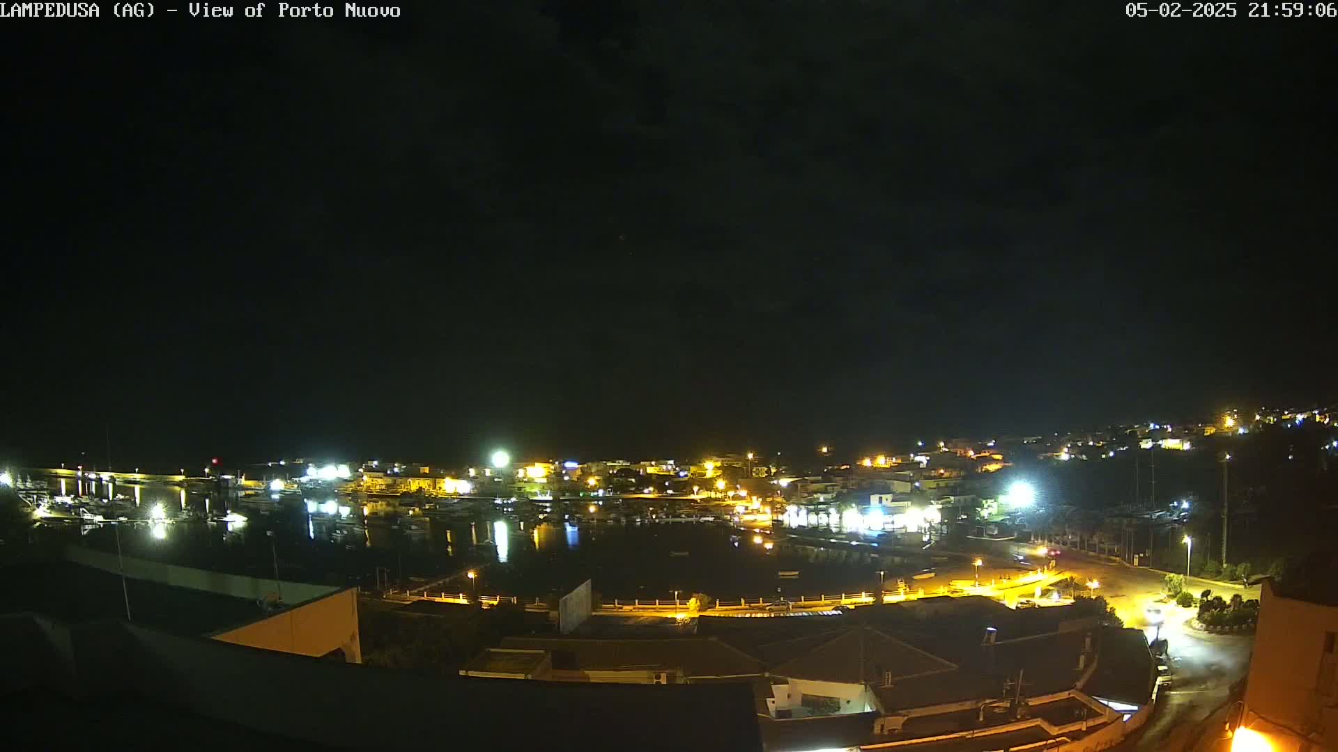 Lampedusa, Port of Nouvo Live Cam - Agrigento, Sicily, Italy