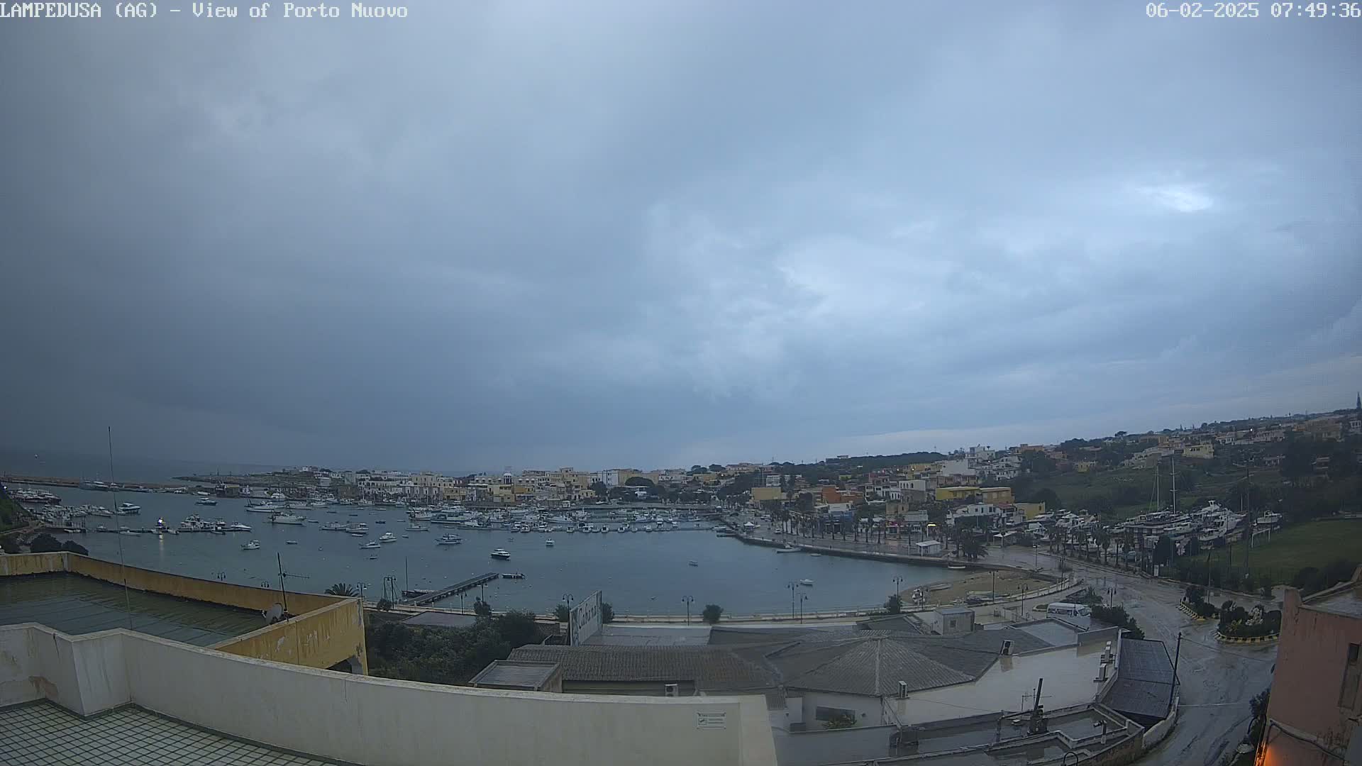 Lampedusa, Port of Nouvo Live Cam - Agrigento, Sicily, Italy