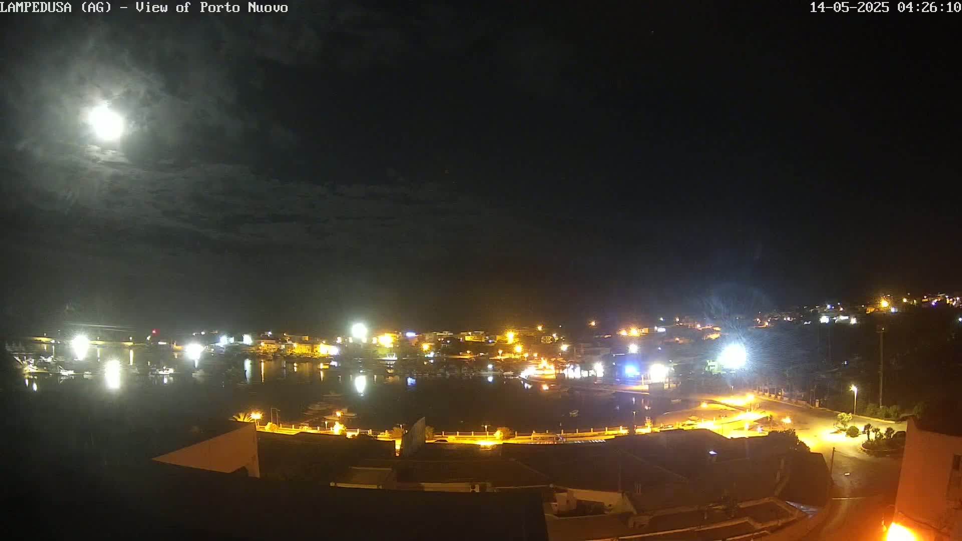 Lampedusa, Port of Nouvo Live Cam - Agrigento, Sicily, Italy