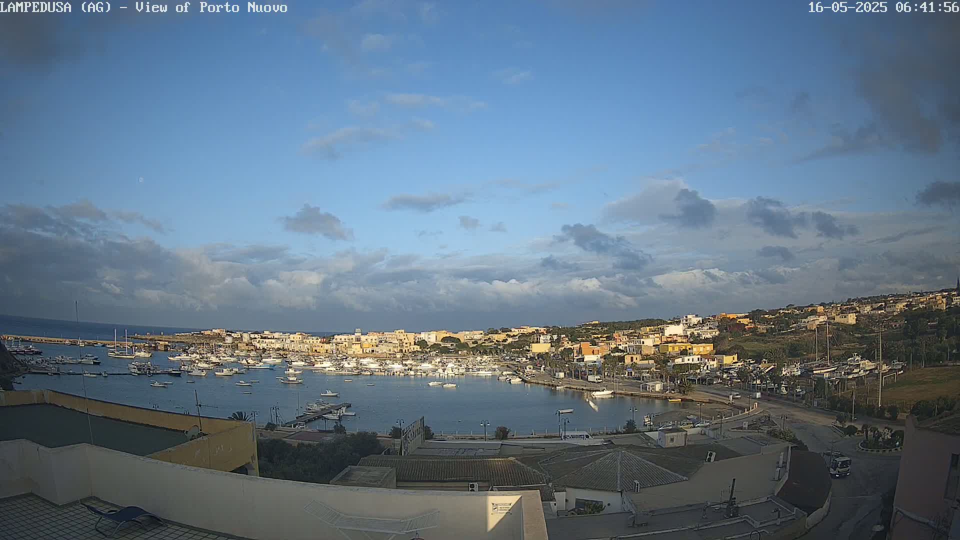 Lampedusa, Port of Nouvo Live Cam - Agrigento, Sicily, Italy