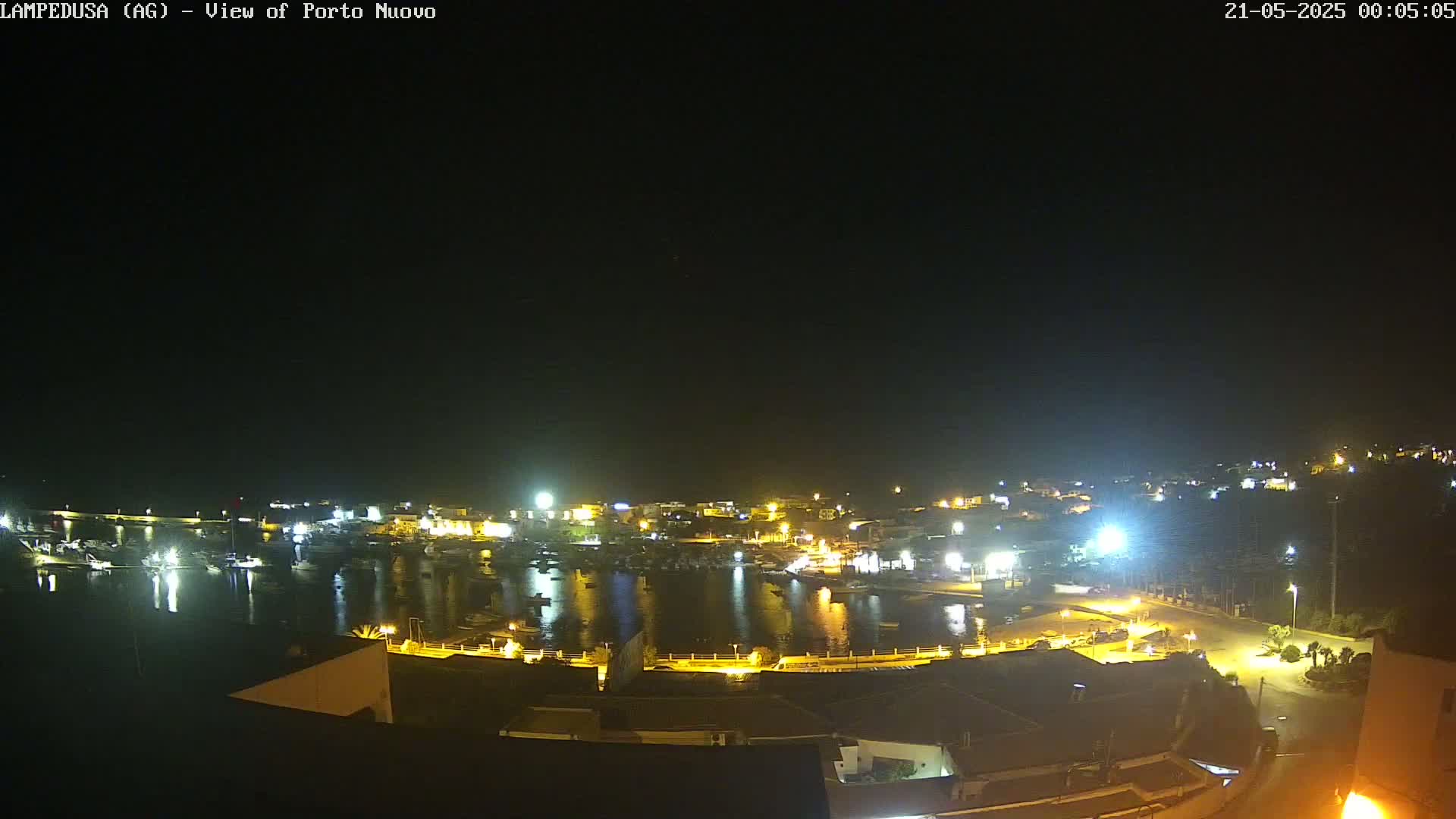 Lampedusa, Port of Nouvo Live Cam - Agrigento, Sicily, Italy