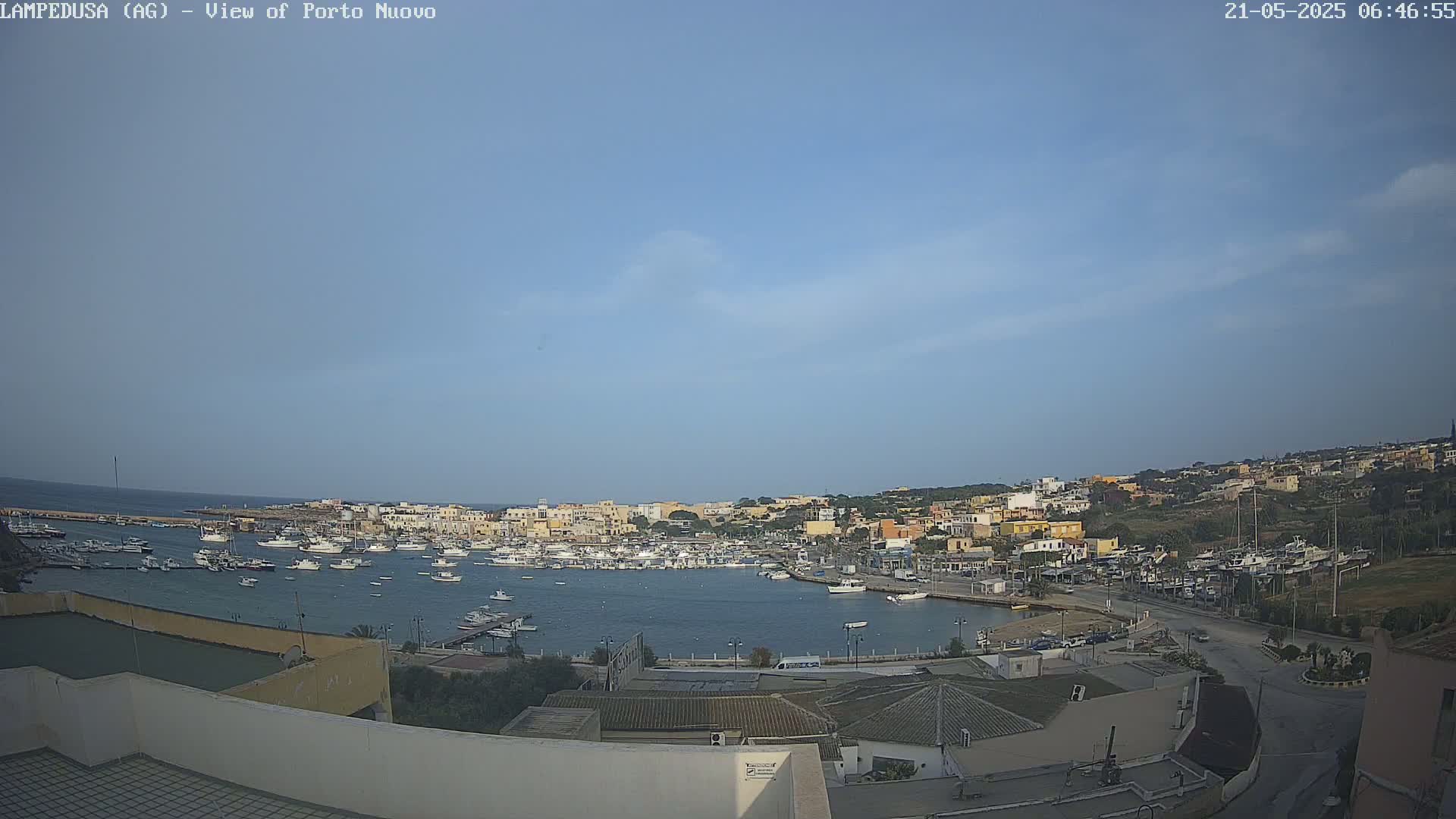 Lampedusa, Port of Nouvo Live Cam - Agrigento, Sicily, Italy