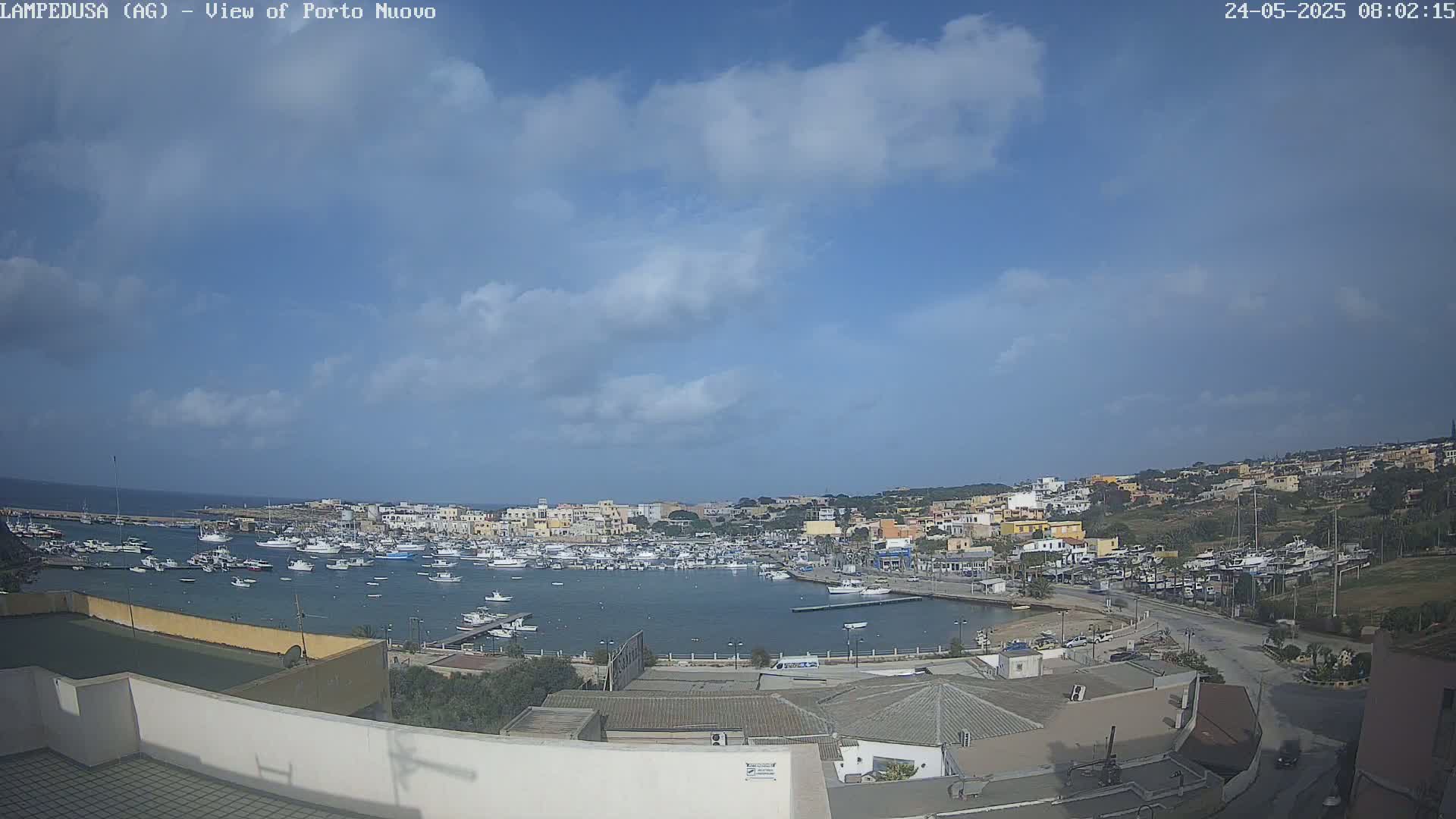 Lampedusa, Port of Nouvo Live Cam - Agrigento, Sicily, Italy