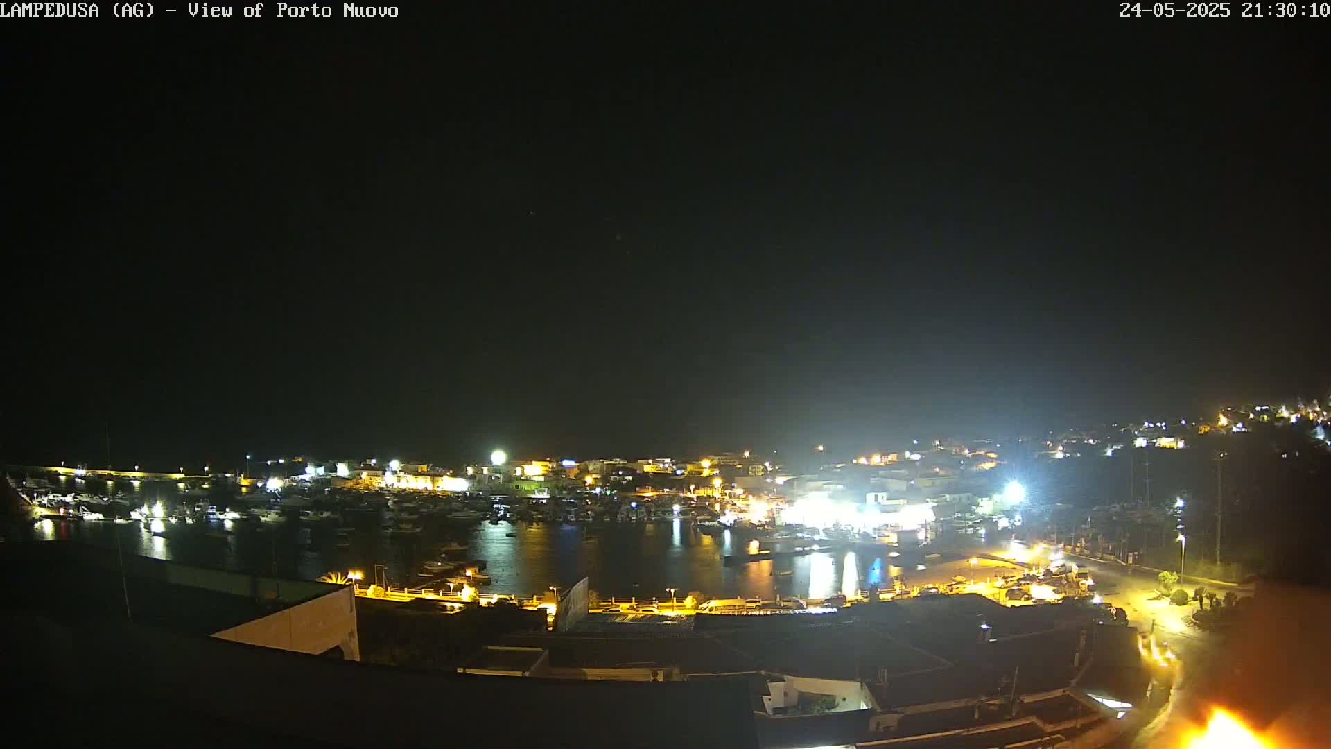 Lampedusa, Port of Nouvo Live Cam - Agrigento, Sicily, Italy