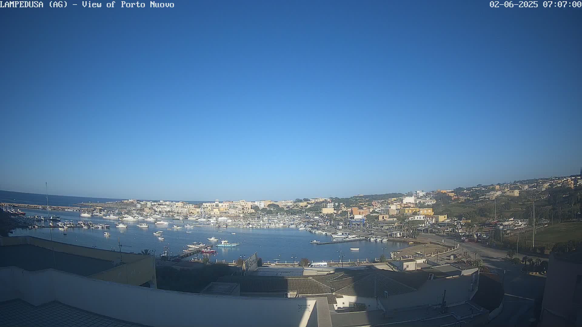 Lampedusa, Port of Nouvo Live Cam - Agrigento, Sicily, Italy