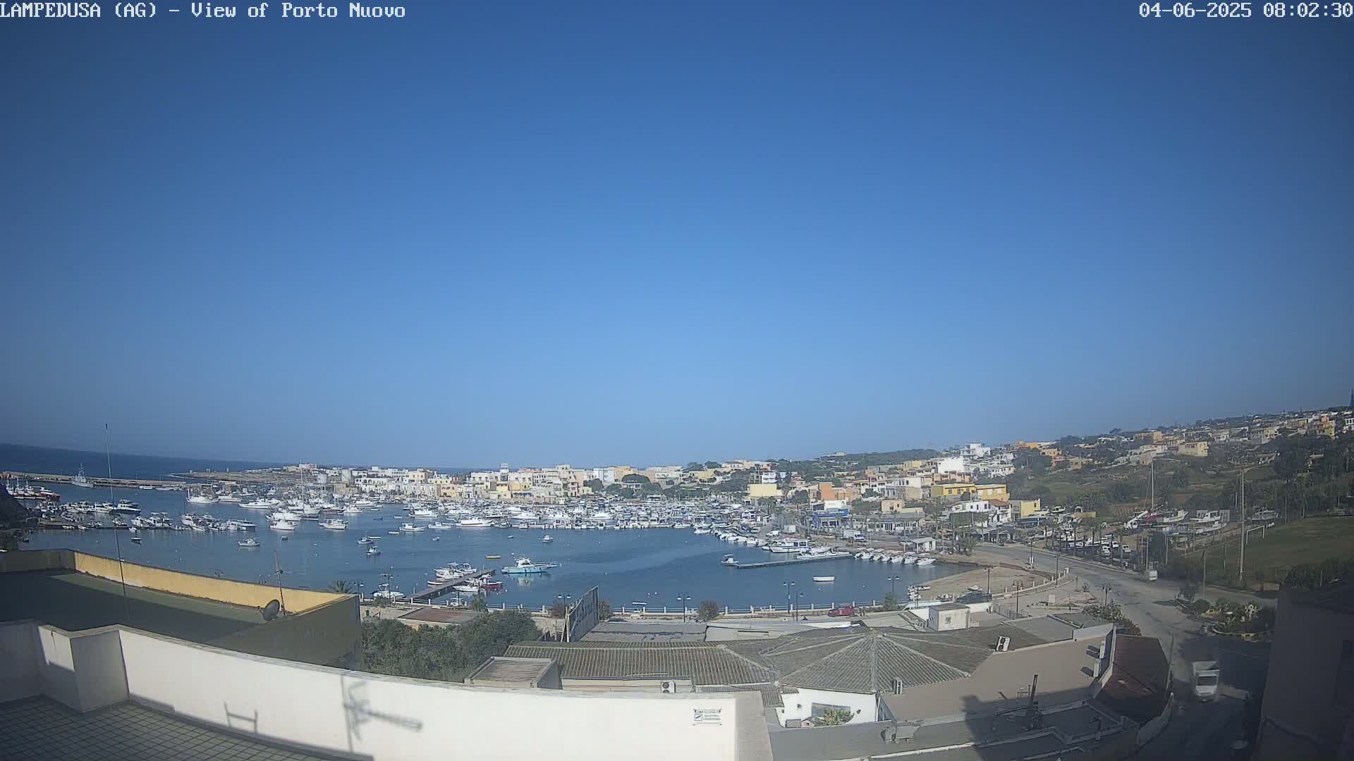 Lampedusa, Port of Nouvo Live Cam - Agrigento, Sicily, Italy