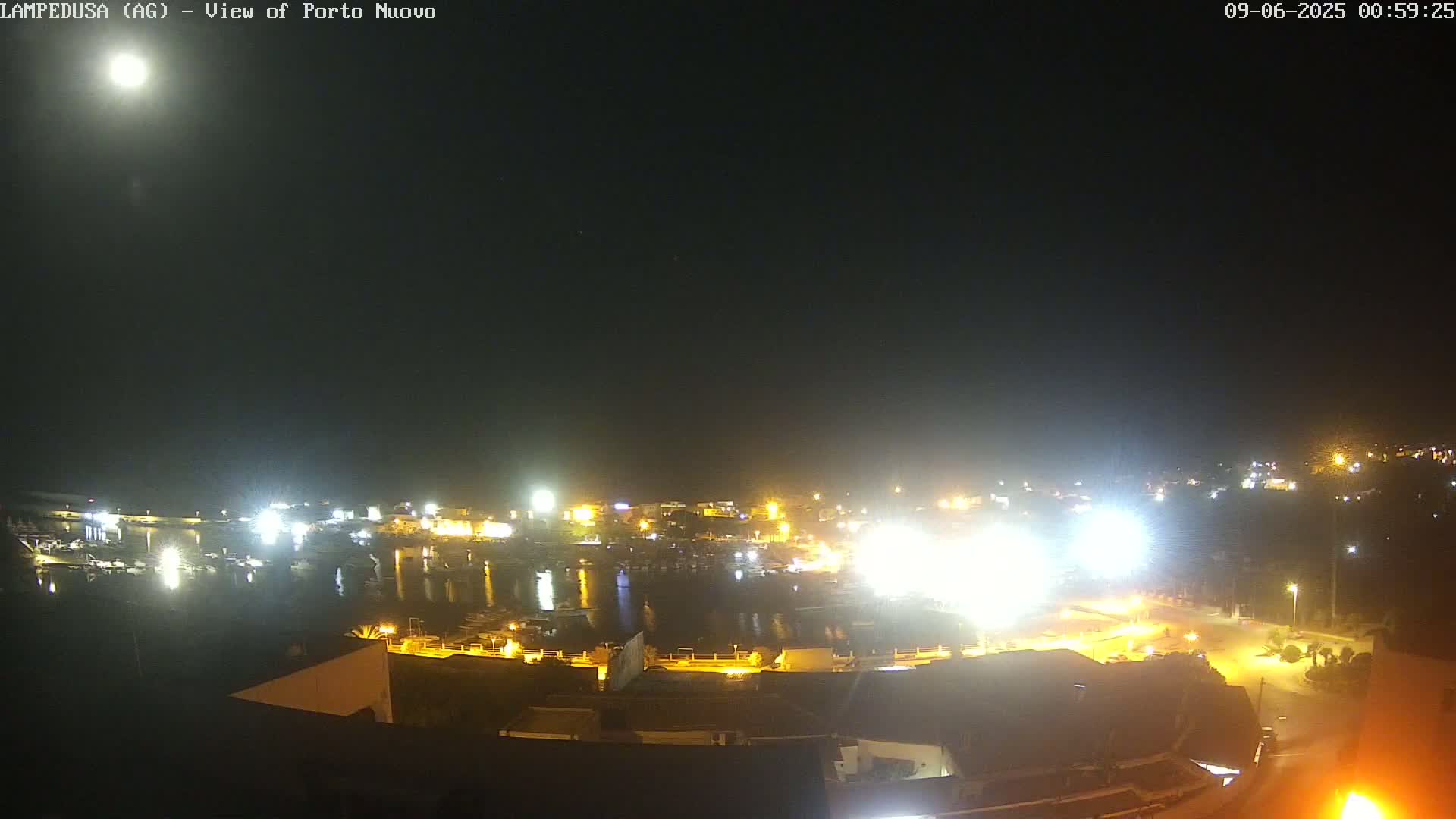 Lampedusa, Port of Nouvo Live Cam - Agrigento, Sicily, Italy