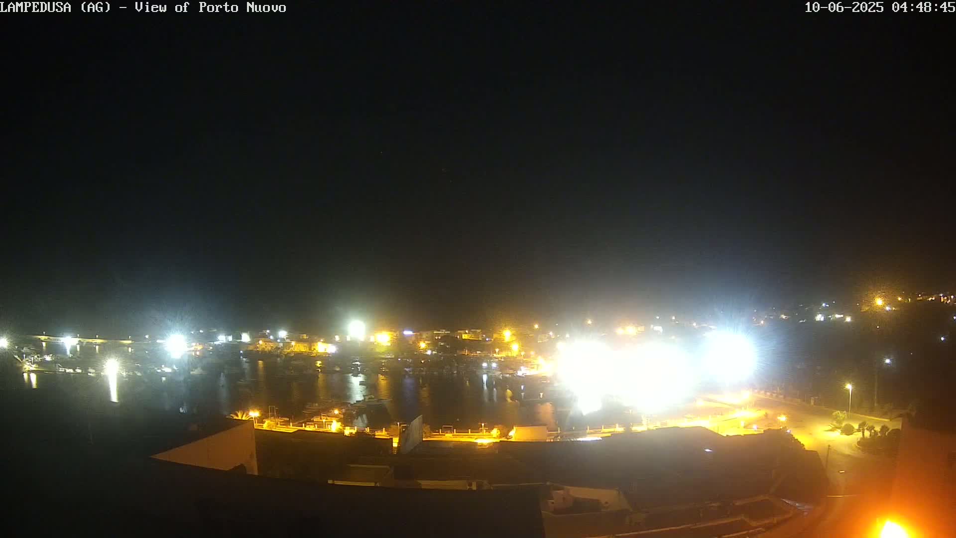 Lampedusa, Port of Nouvo Live Cam - Agrigento, Sicily, Italy