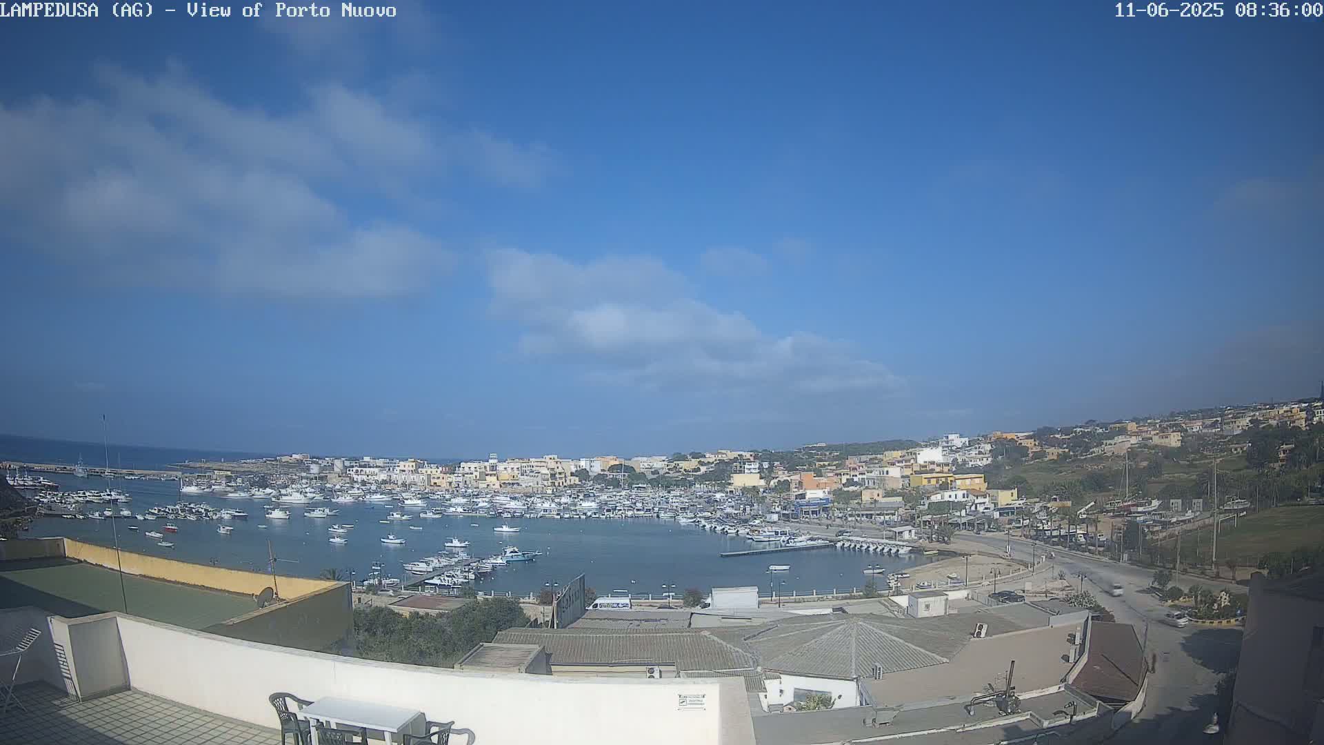 Lampedusa, Port of Nouvo Live Cam - Agrigento, Sicily, Italy
