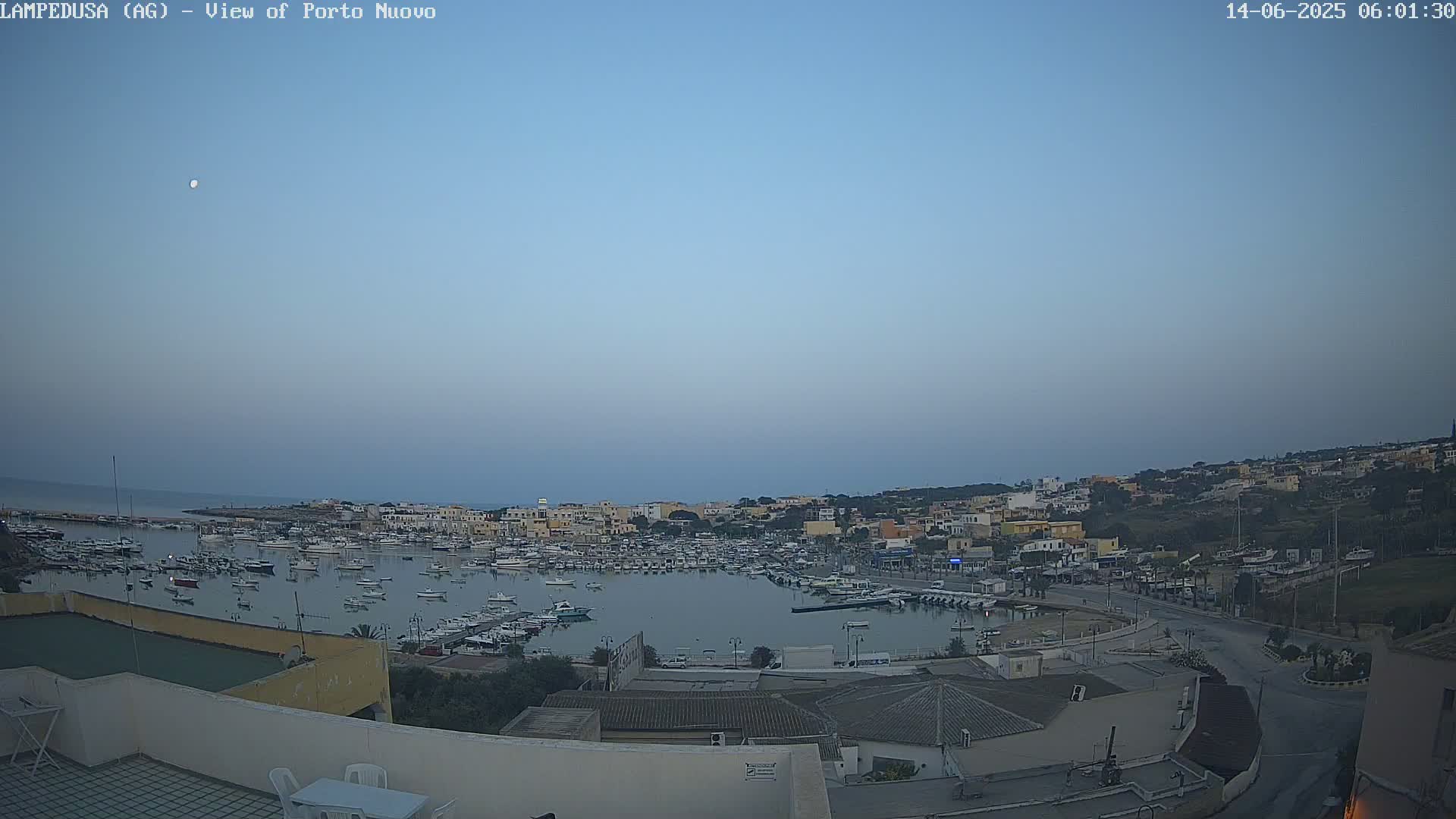 Lampedusa, Port of Nouvo Live Cam - Agrigento, Sicily, Italy