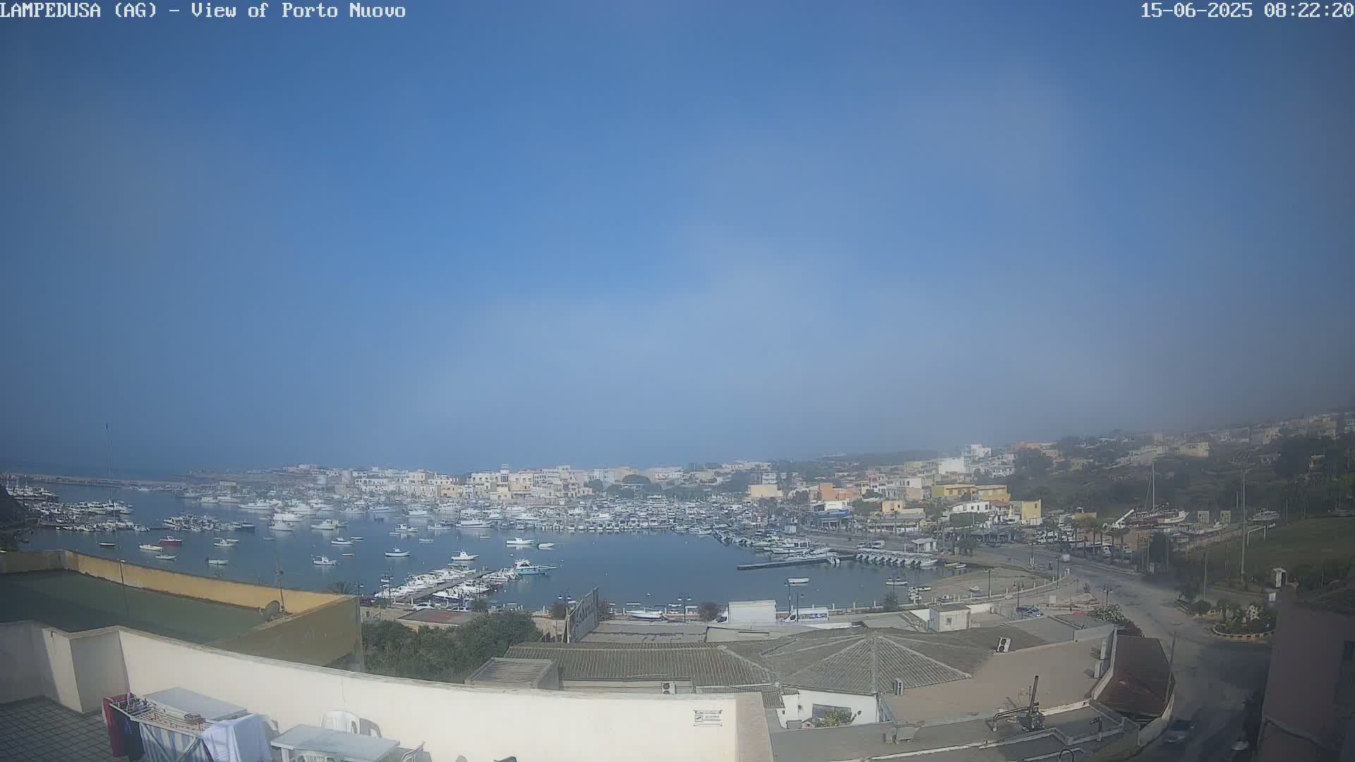 Lampedusa, Port of Nouvo Live Cam - Agrigento, Sicily, Italy