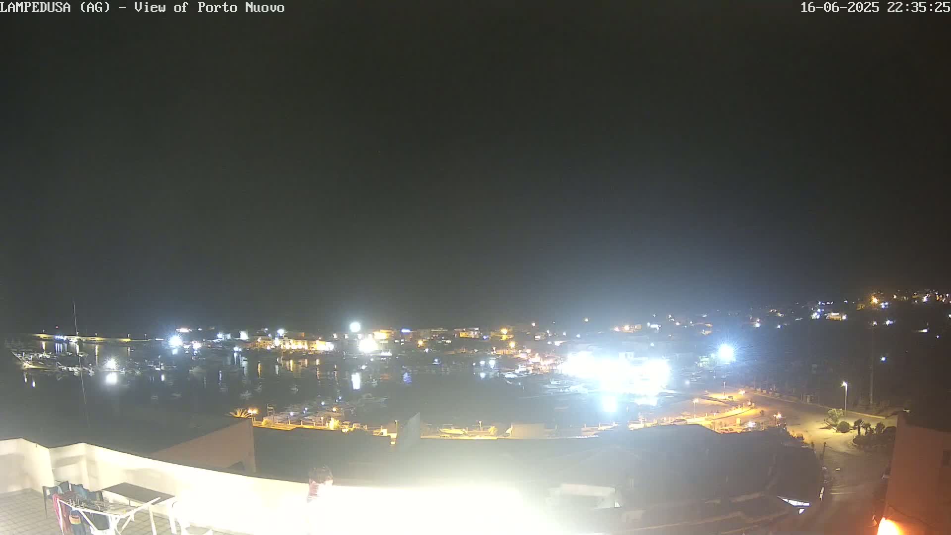 Lampedusa, Port of Nouvo Live Cam - Agrigento, Sicily, Italy
