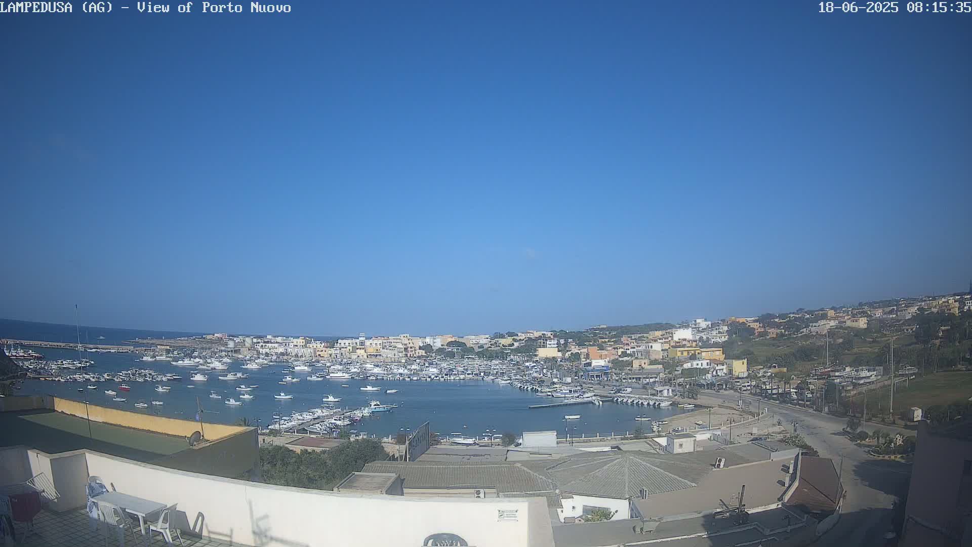 Lampedusa, Port of Nouvo Live Cam - Agrigento, Sicily, Italy