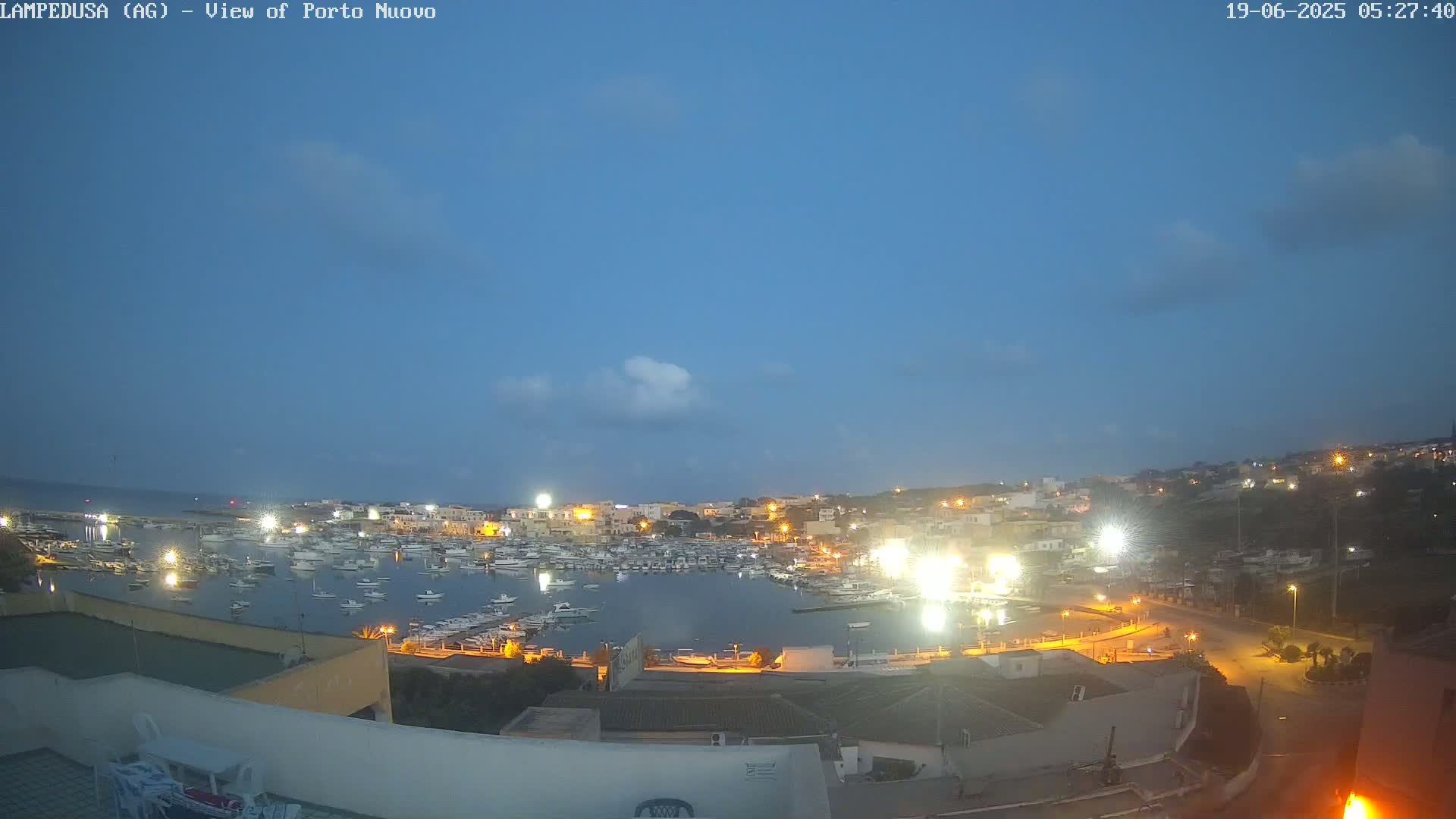 Lampedusa, Port of Nouvo Live Cam - Agrigento, Sicily, Italy