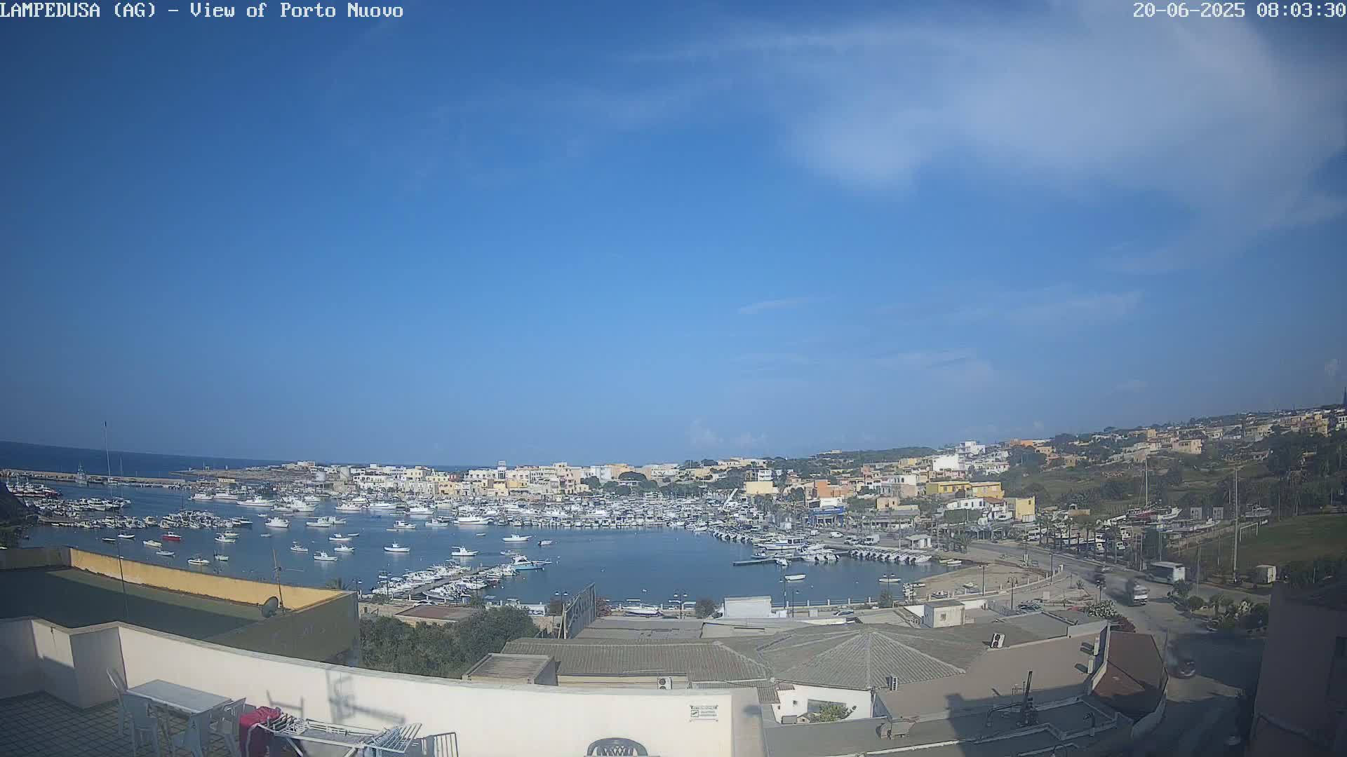 Lampedusa, Port of Nouvo Live Cam - Agrigento, Sicily, Italy