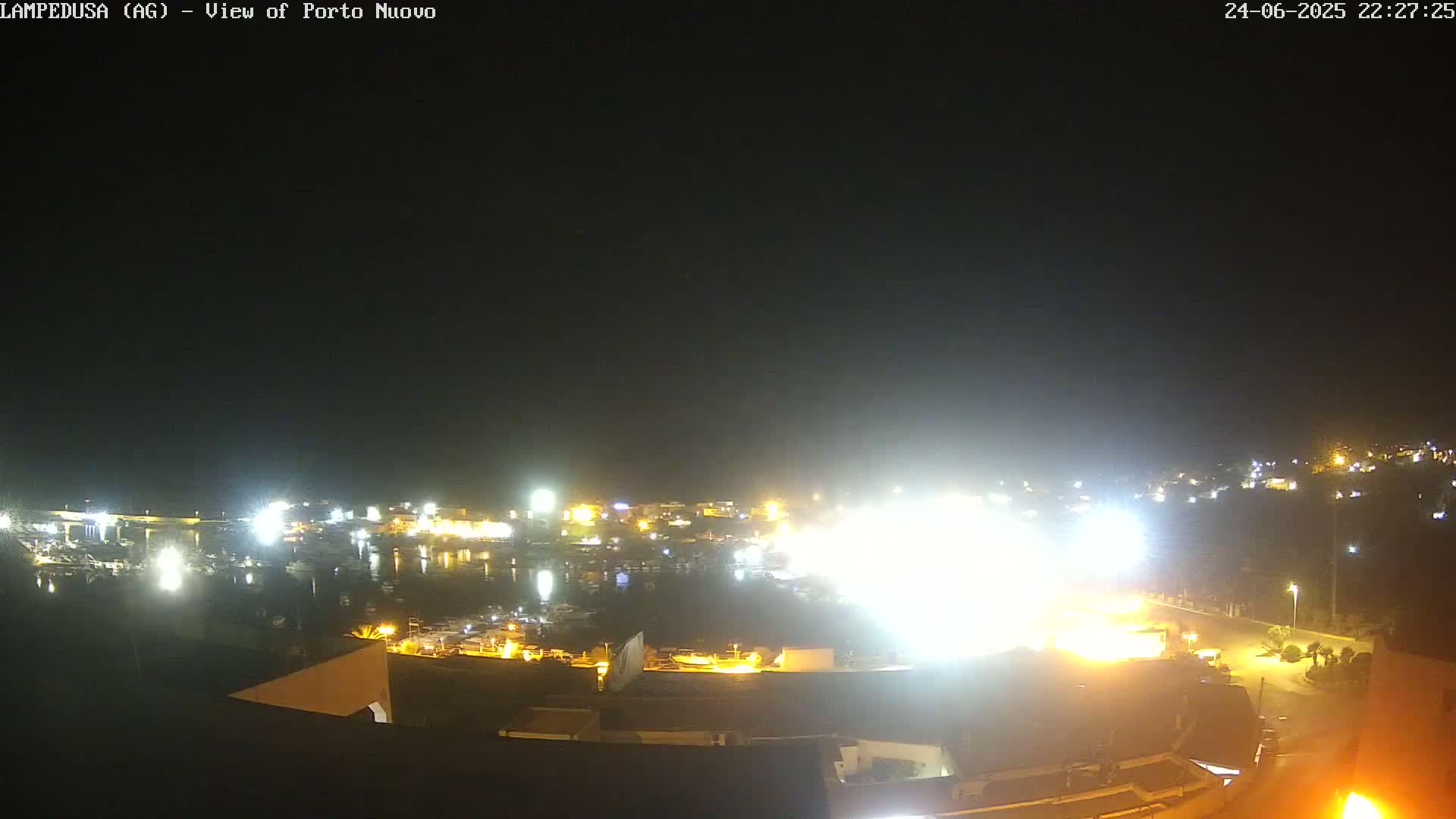 Lampedusa, Port of Nouvo Live Cam - Agrigento, Sicily, Italy