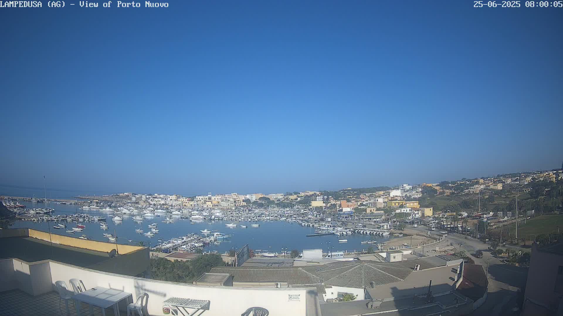 Lampedusa, Port of Nouvo Live Cam - Agrigento, Sicily, Italy