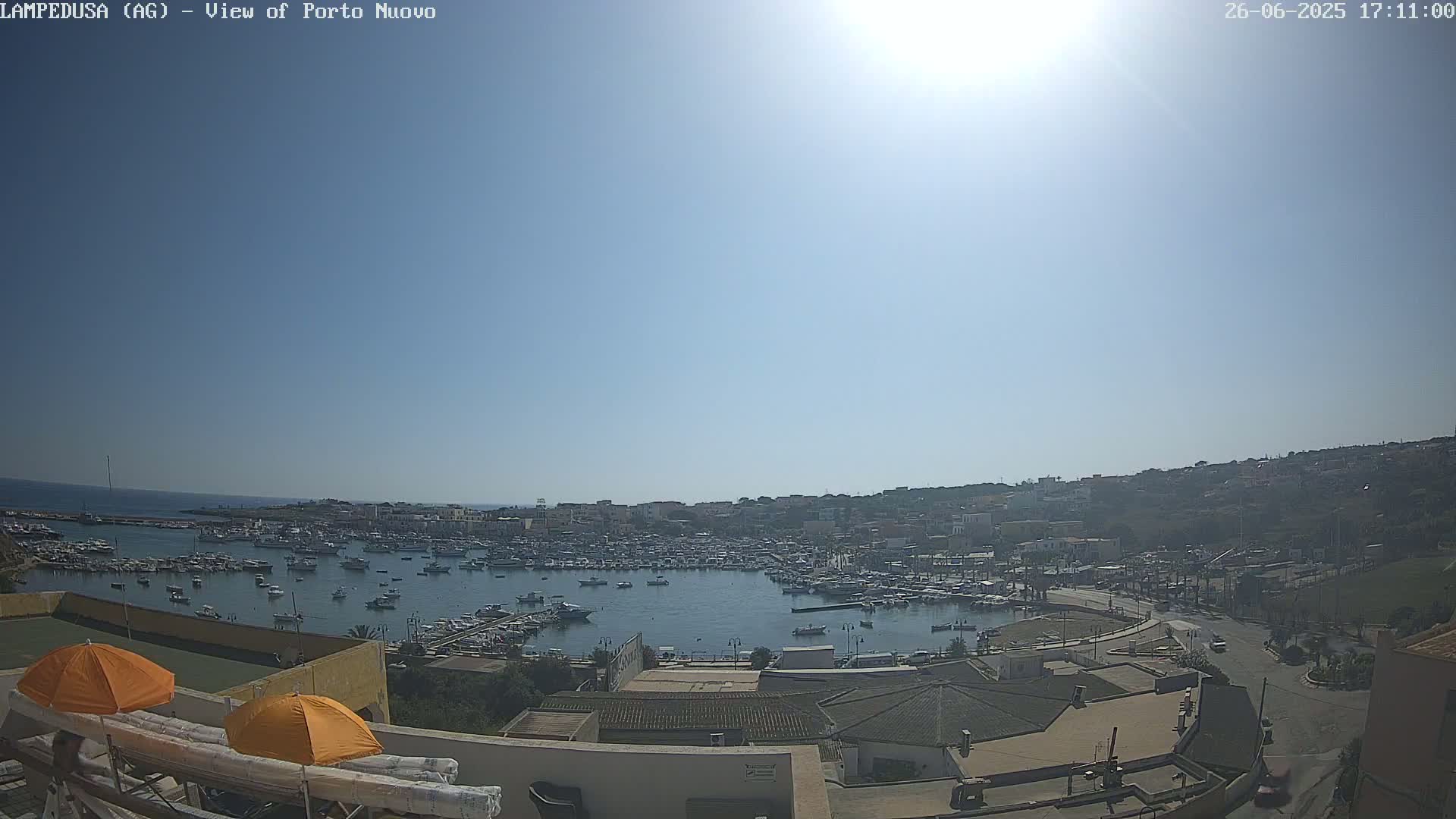 Lampedusa, Port of Nouvo Live Cam - Agrigento, Sicily, Italy