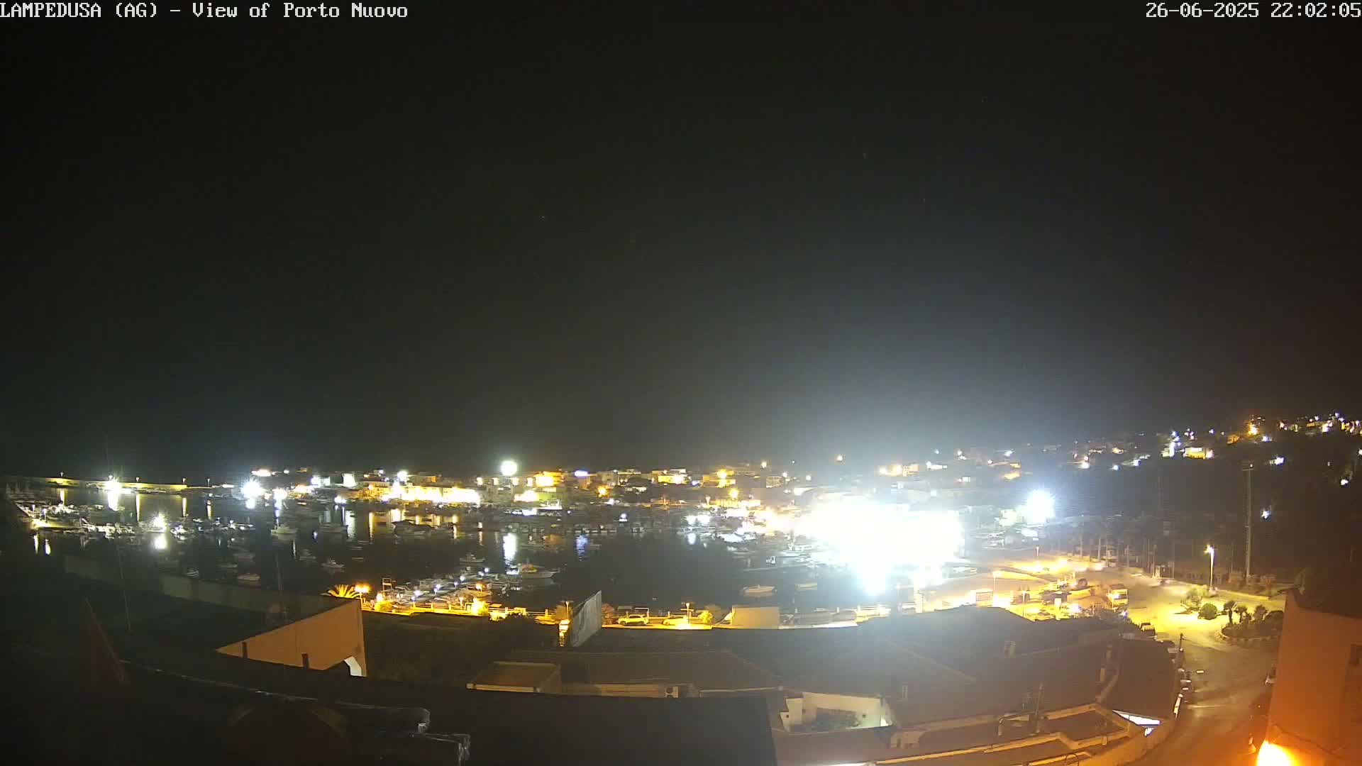 Lampedusa, Port of Nouvo Live Cam - Agrigento, Sicily, Italy