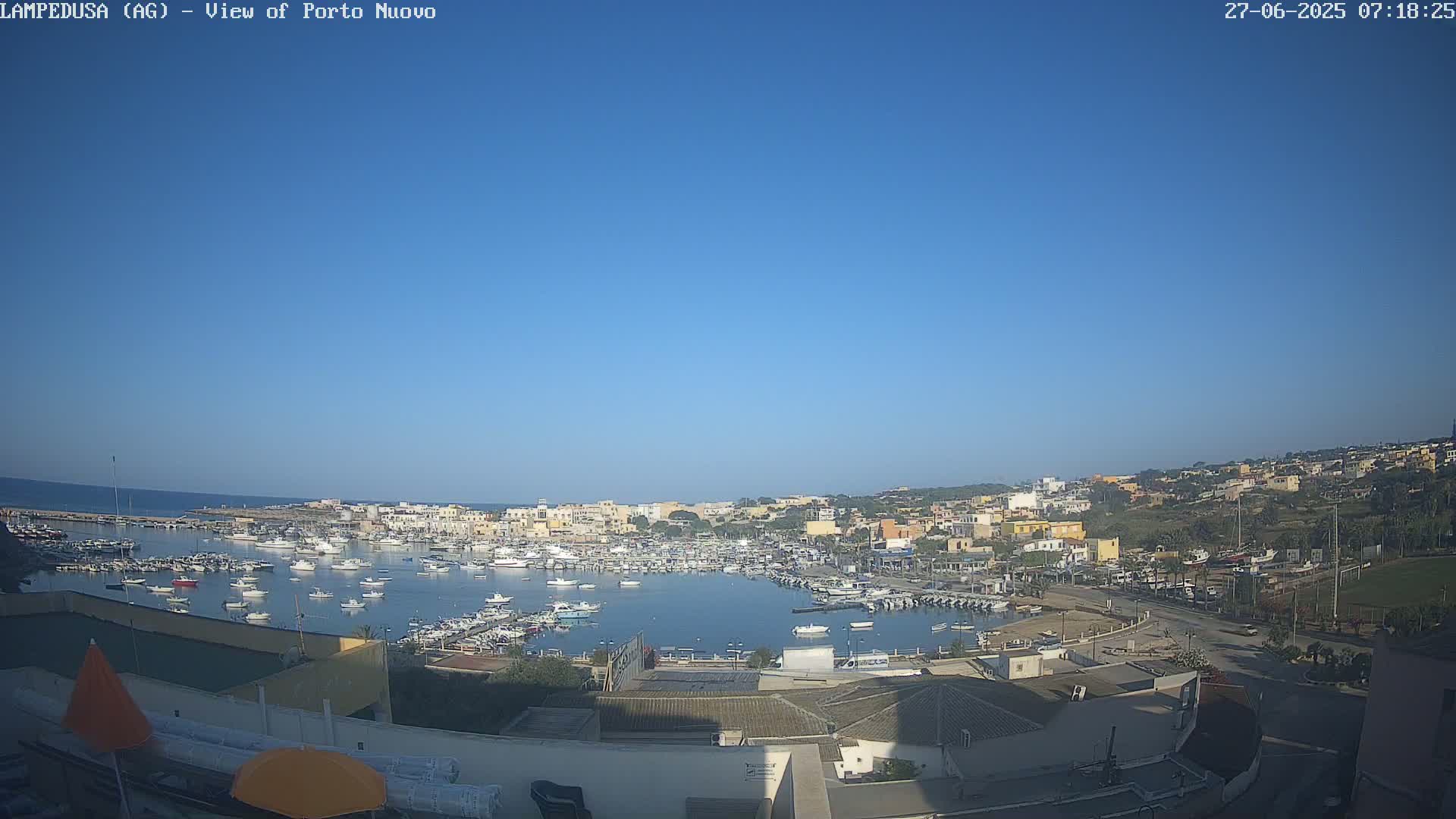 Lampedusa, Port of Nouvo Live Cam - Agrigento, Sicily, Italy