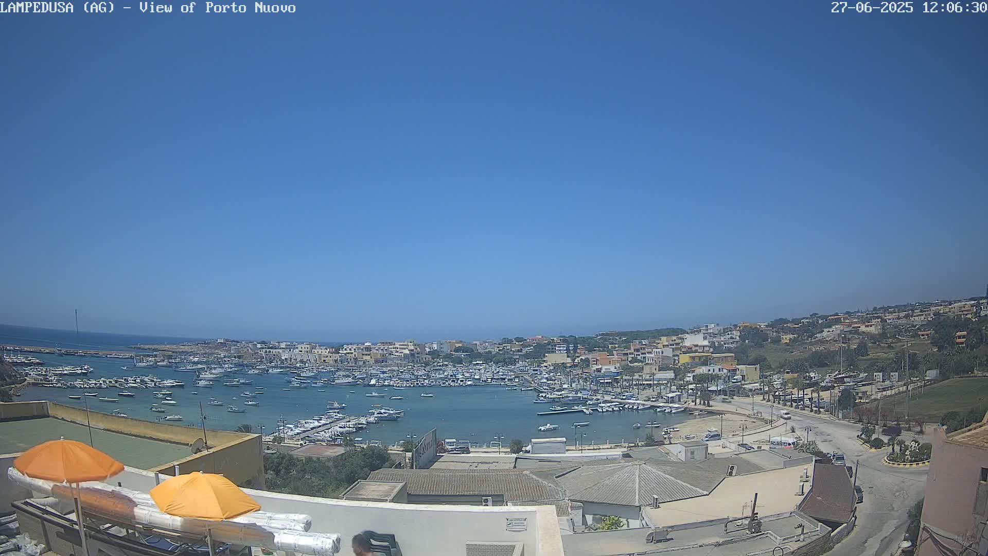 Lampedusa, Port of Nouvo Live Cam - Agrigento, Sicily, Italy