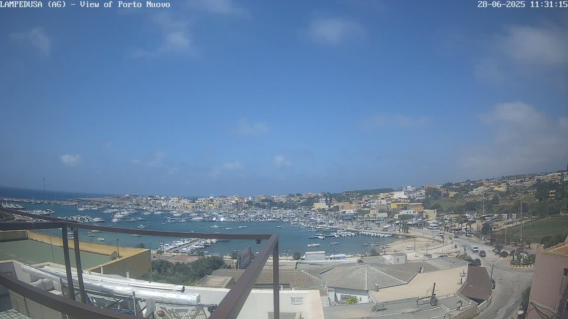 Lampedusa, Port of Nouvo Live Cam - Agrigento, Sicily, Italy
