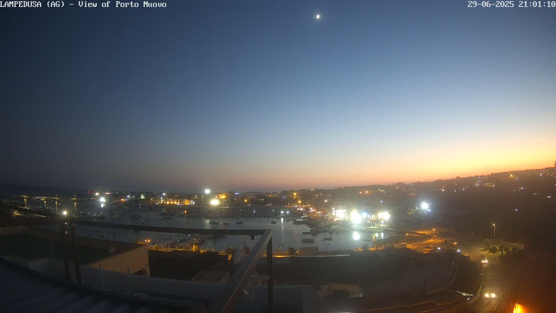 Lampedusa, Port of Nouvo Live Cam - Agrigento, Sicily, Italy