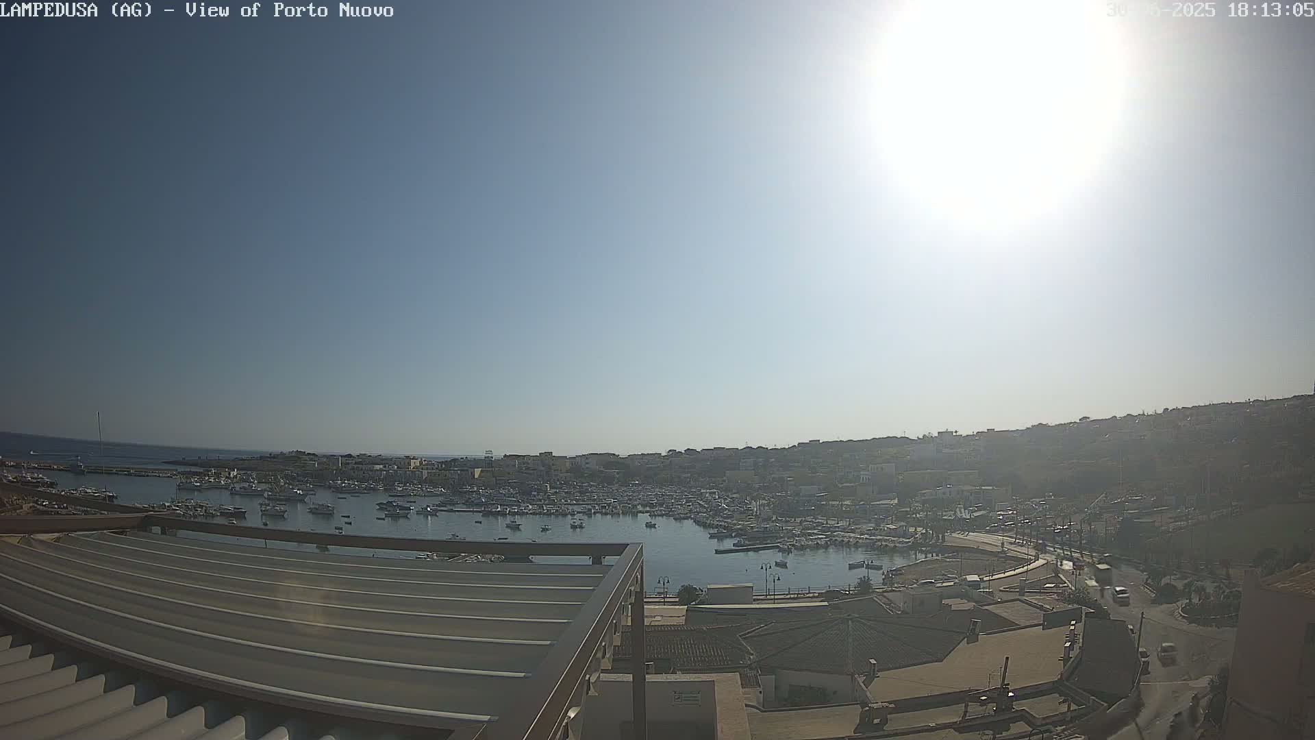 Lampedusa, Port of Nouvo Live Cam - Agrigento, Sicily, Italy