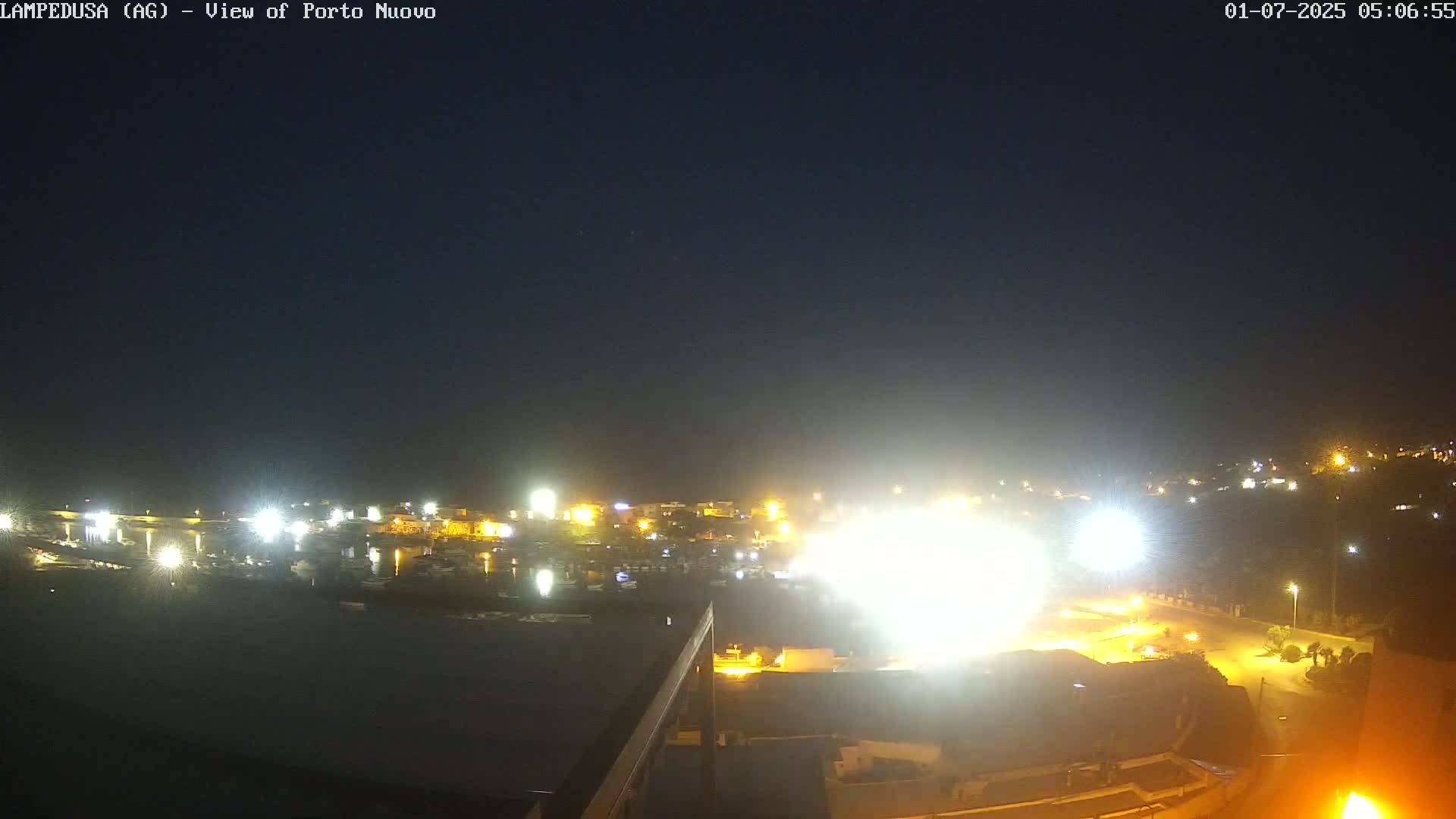 Lampedusa, Port of Nouvo Live Cam - Agrigento, Sicily, Italy