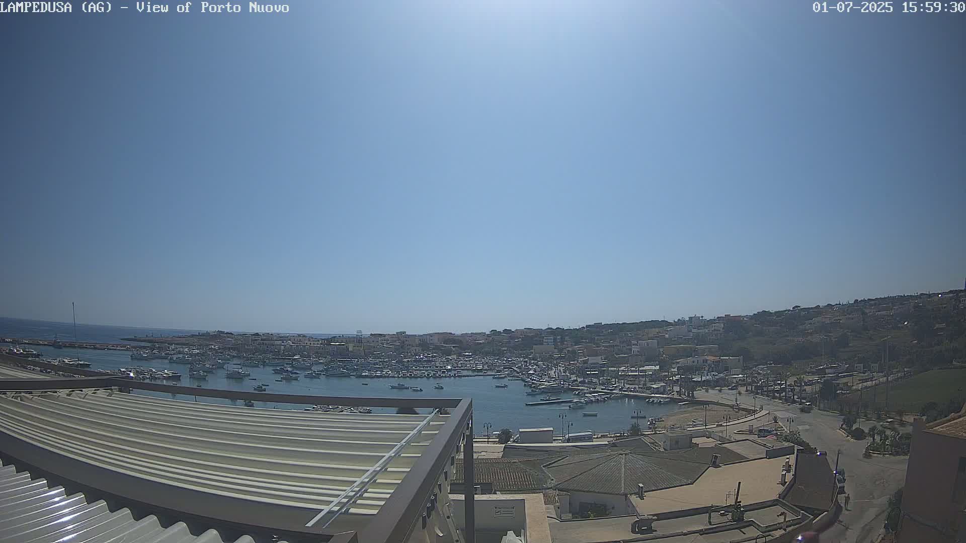 Lampedusa, Port of Nouvo Live Cam - Agrigento, Sicily, Italy