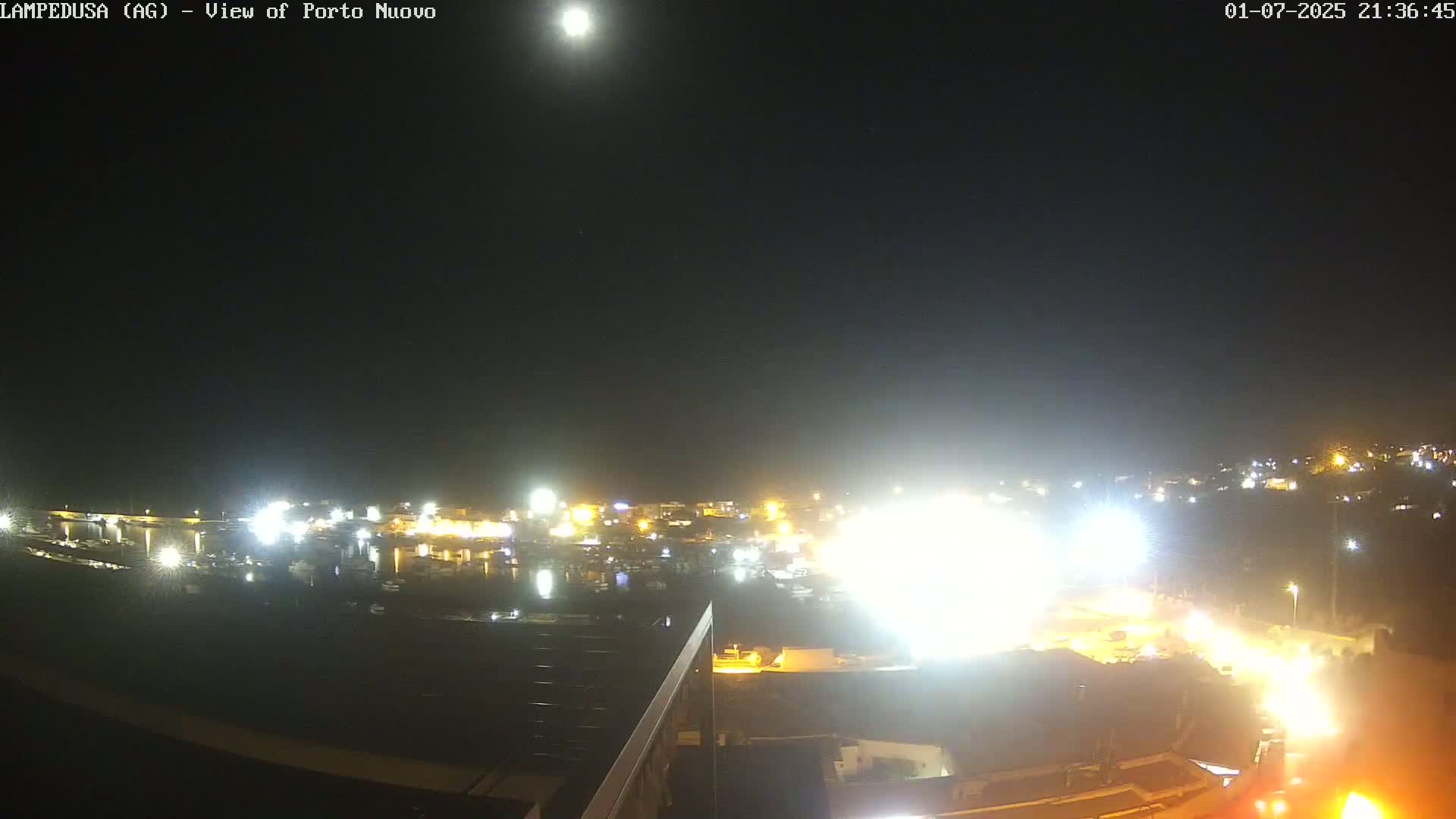 Lampedusa, Port of Nouvo Live Cam - Agrigento, Sicily, Italy