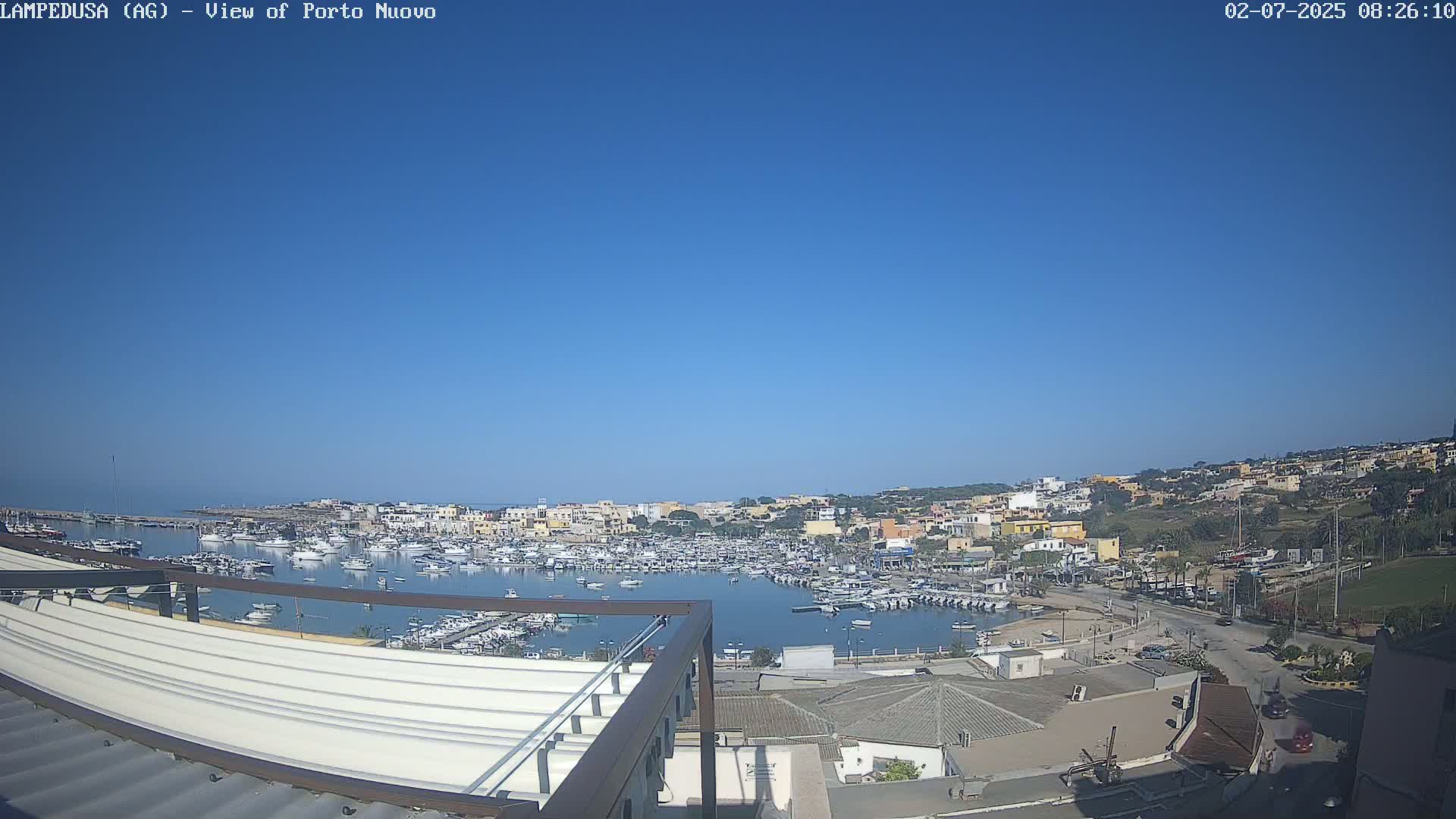 Lampedusa, Port of Nouvo Live Cam - Agrigento, Sicily, Italy