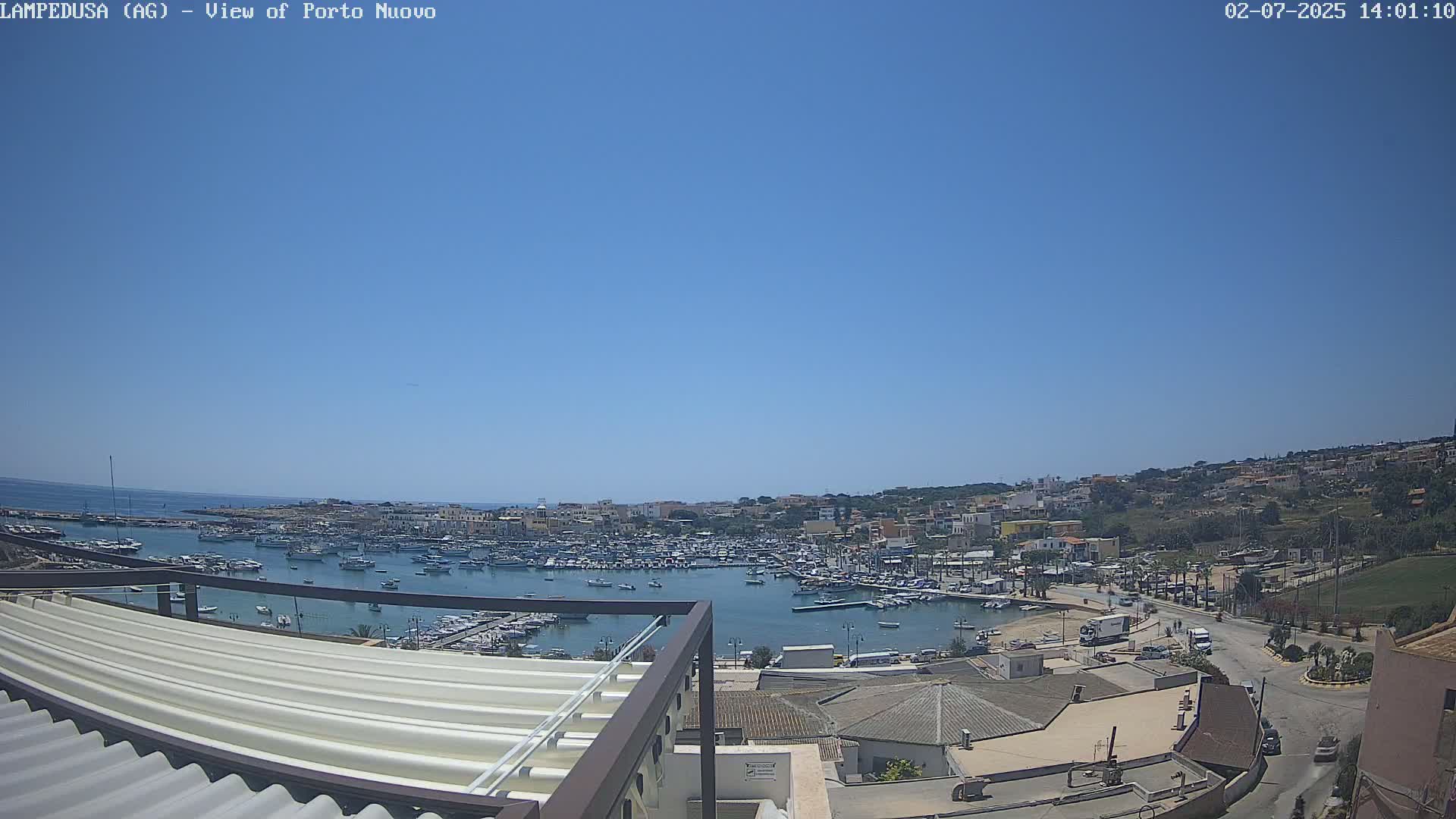 Lampedusa, Port of Nouvo Live Cam - Agrigento, Sicily, Italy