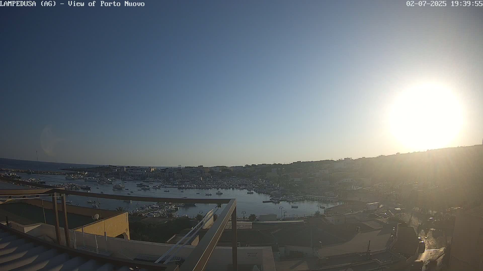 Lampedusa, Port of Nouvo Live Cam - Agrigento, Sicily, Italy