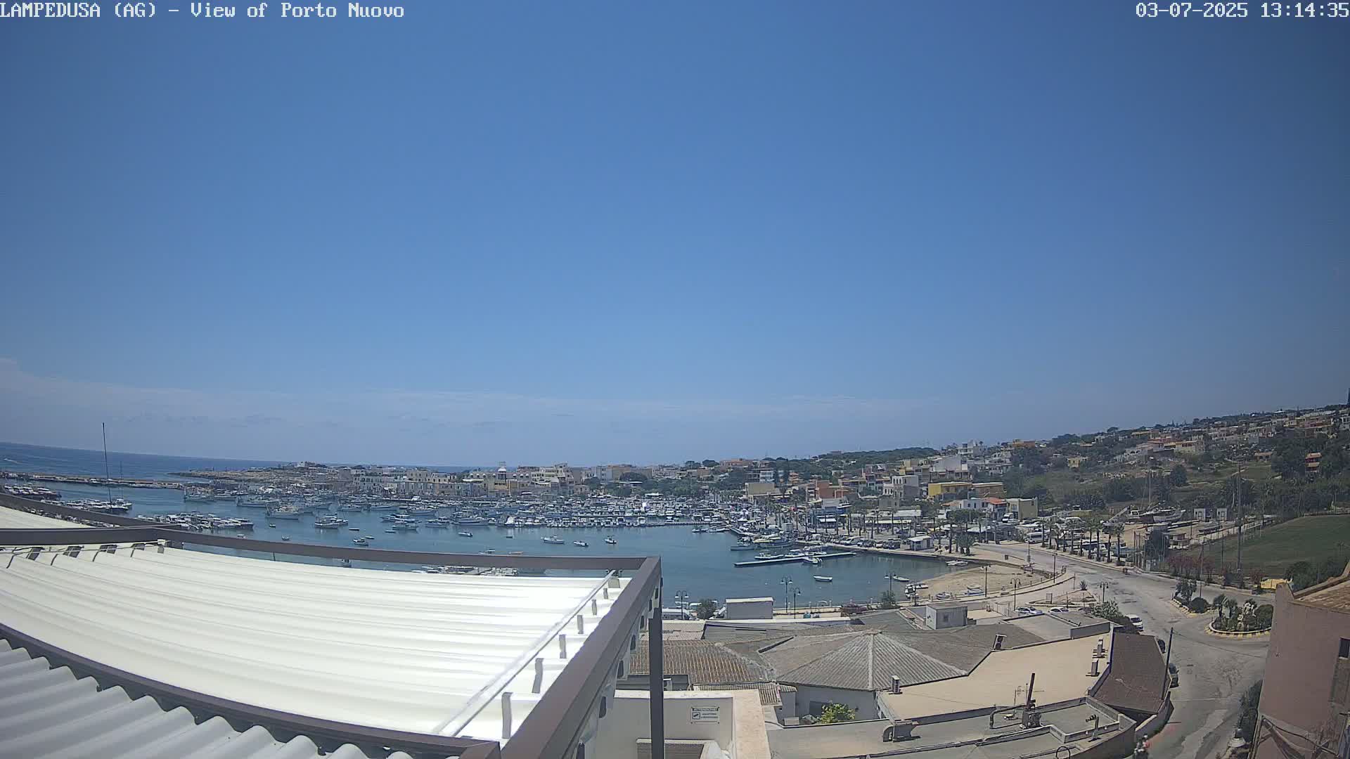 Lampedusa, Port of Nouvo Live Cam - Agrigento, Sicily, Italy