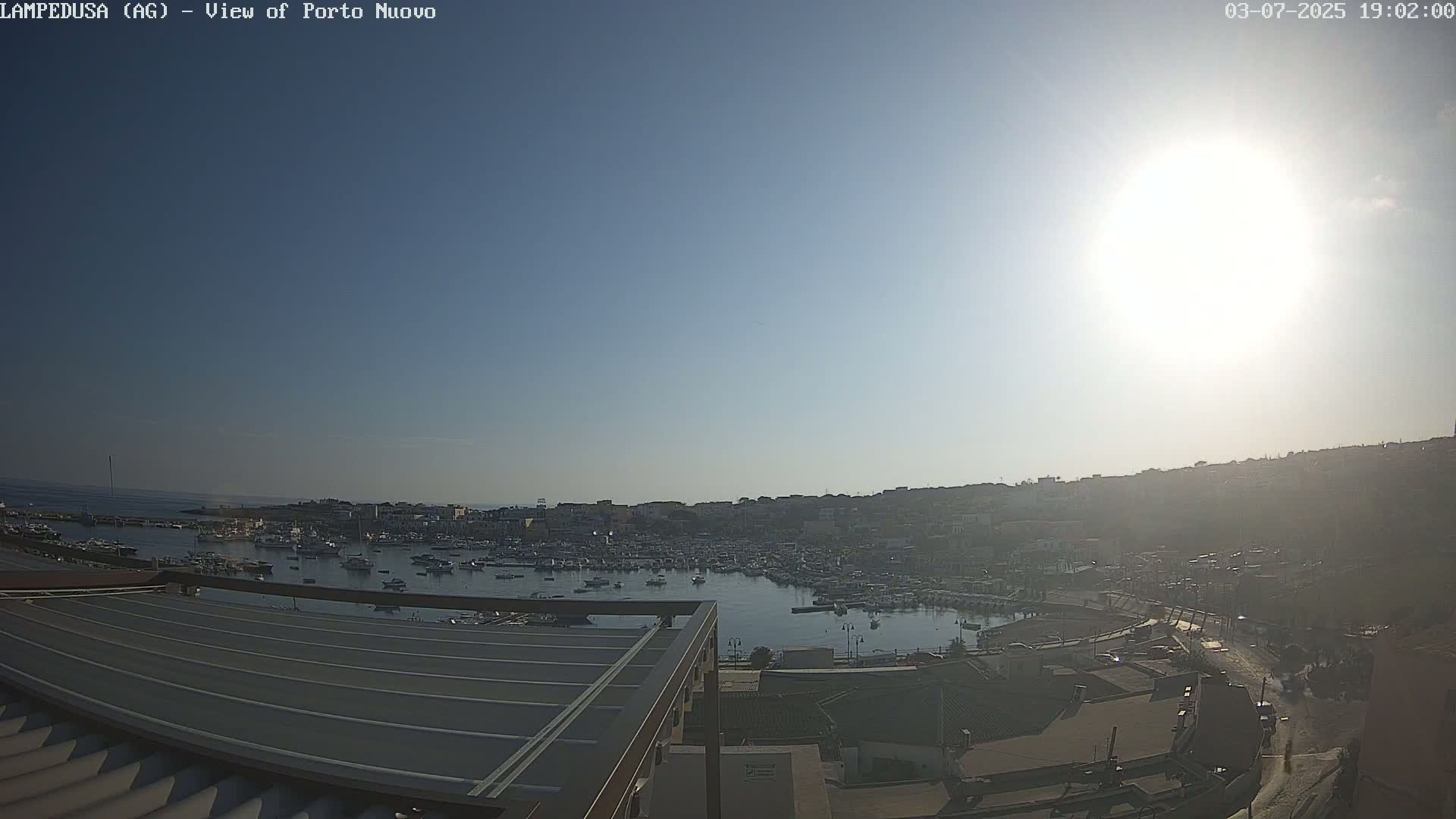 Lampedusa, Port of Nouvo Live Cam - Agrigento, Sicily, Italy