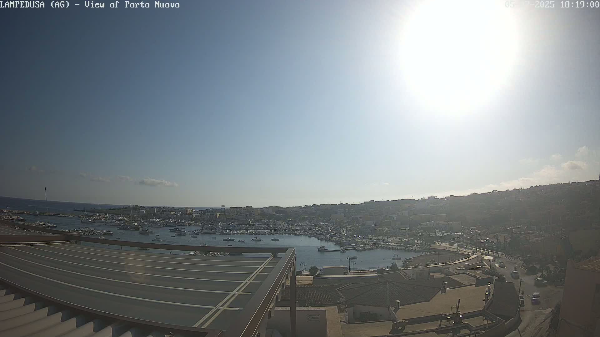 Lampedusa, Port of Nouvo Live Cam - Agrigento, Sicily, Italy