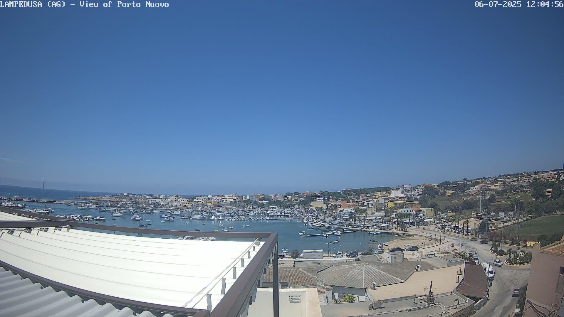 Lampedusa, Port of Nouvo Live Cam - Agrigento, Sicily, Italy