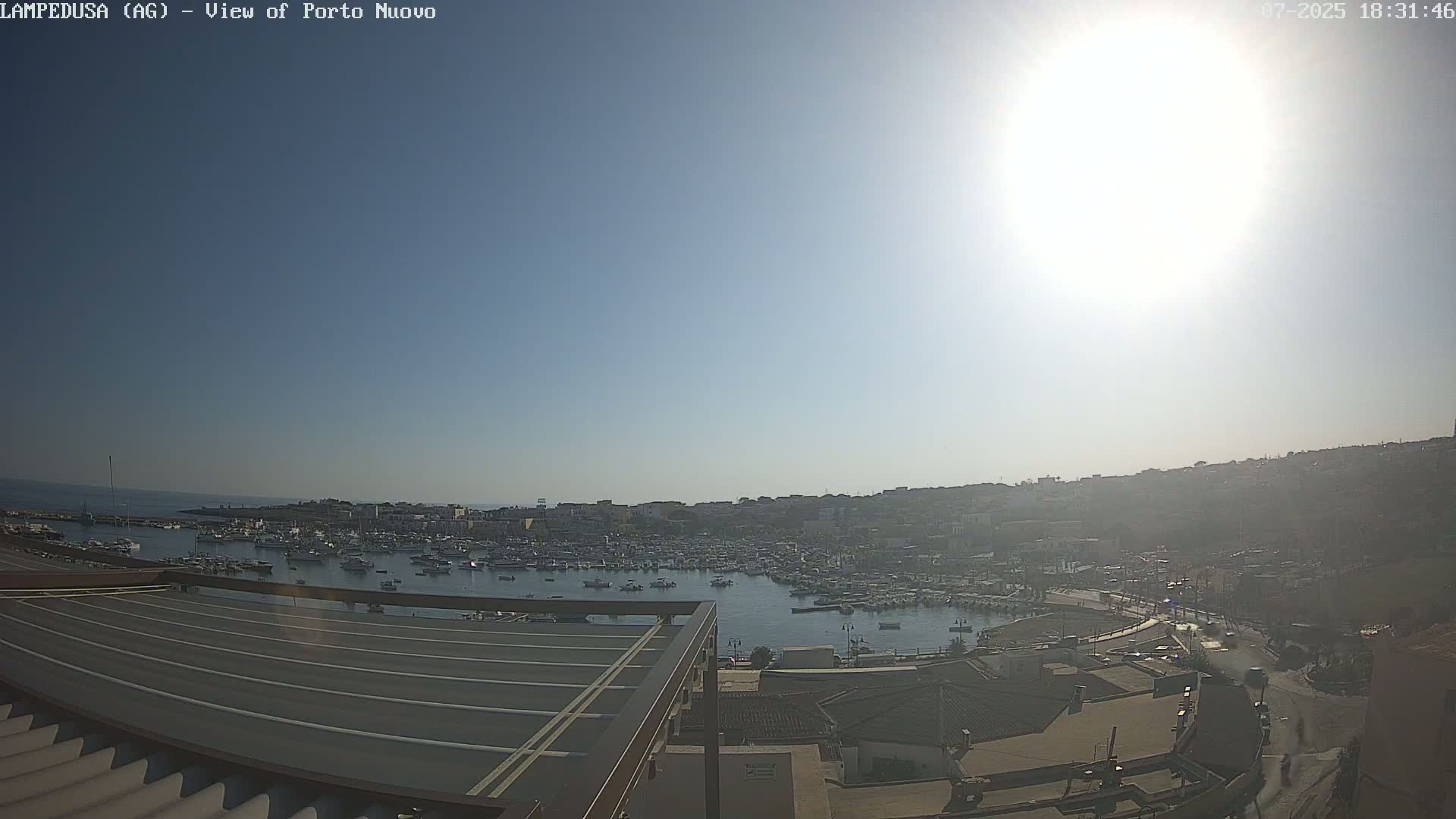 Lampedusa, Port of Nouvo Live Cam - Agrigento, Sicily, Italy