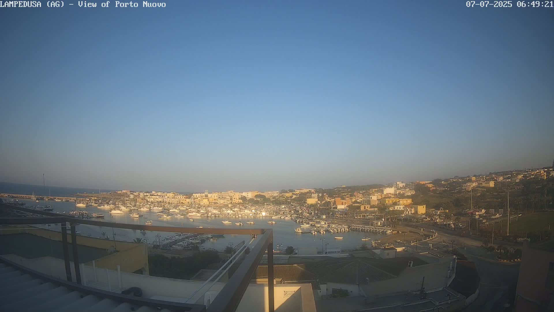Lampedusa, Port of Nouvo Live Cam - Agrigento, Sicily, Italy