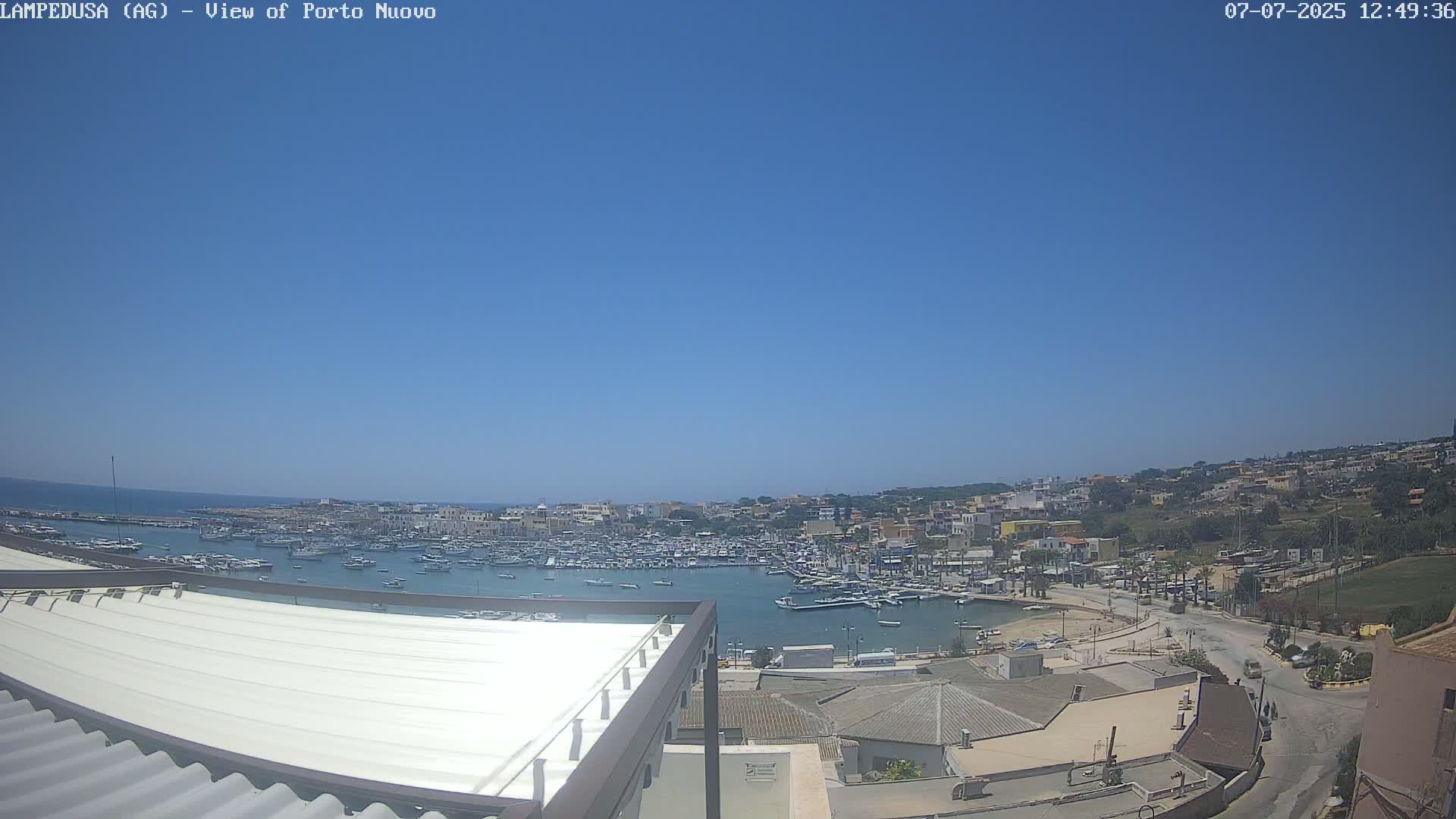 Lampedusa, Port of Nouvo Live Cam - Agrigento, Sicily, Italy