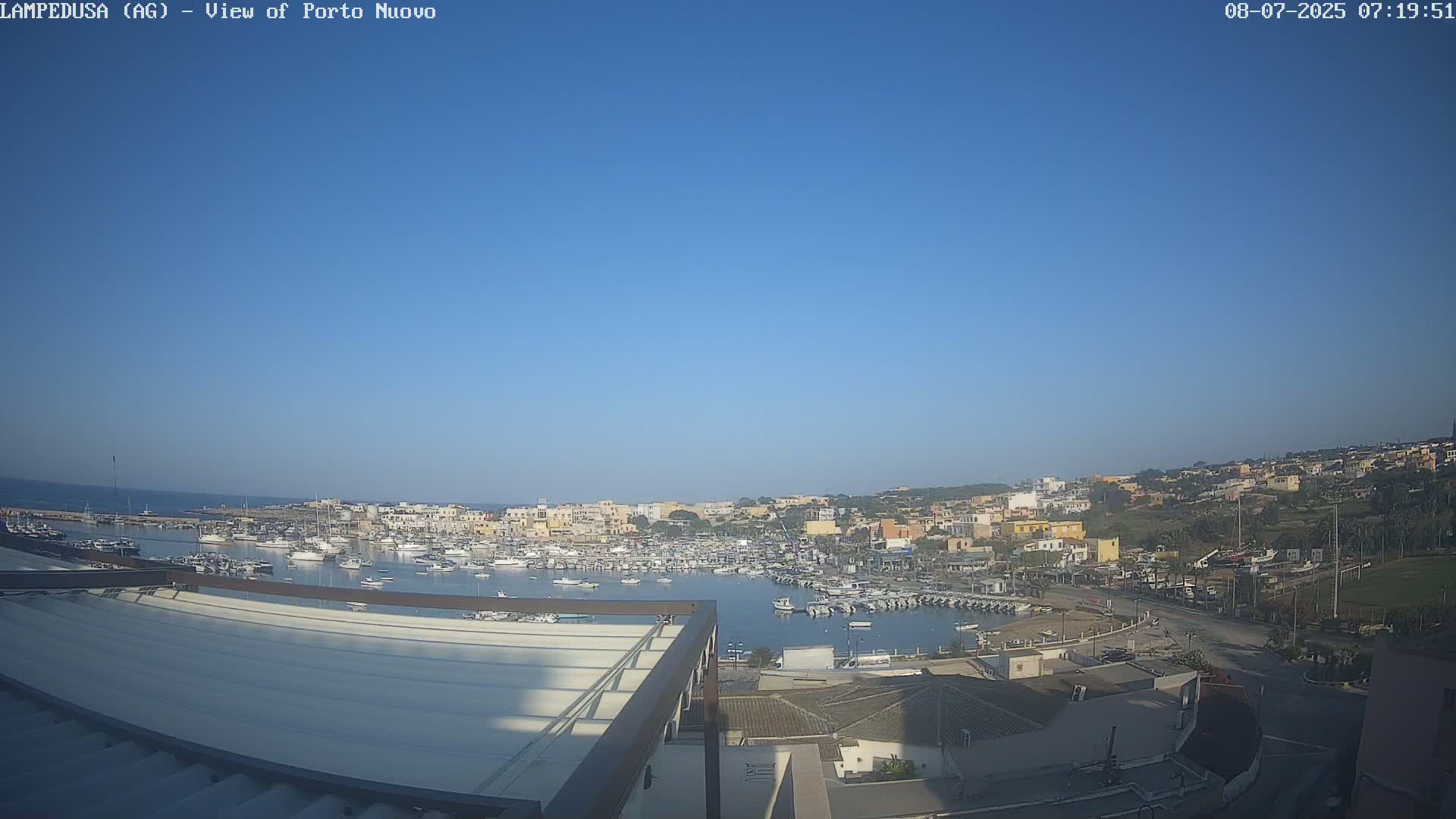 Lampedusa, Port of Nouvo Live Cam - Agrigento, Sicily, Italy