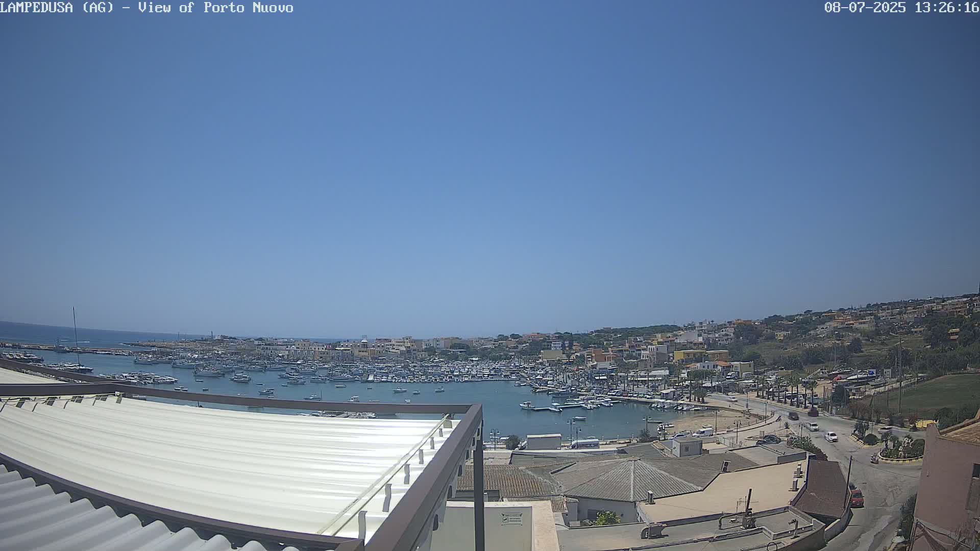 Lampedusa, Port of Nouvo Live Cam - Agrigento, Sicily, Italy
