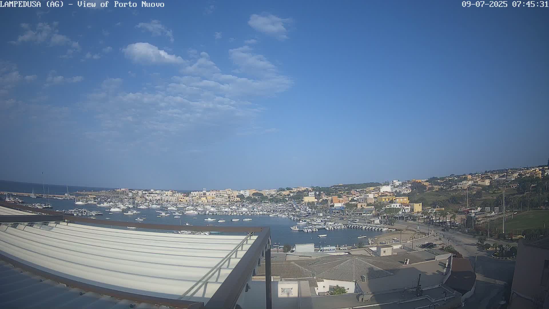 Lampedusa, Port of Nouvo Live Cam - Agrigento, Sicily, Italy