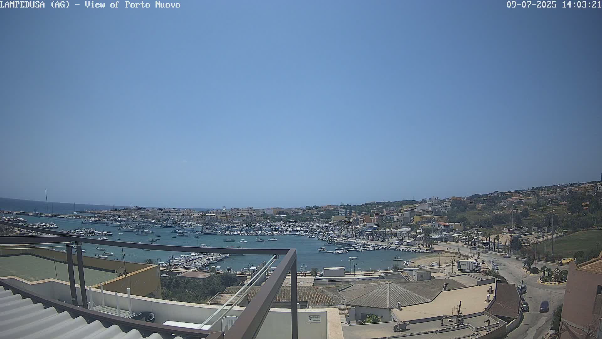 Lampedusa, Port of Nouvo Live Cam - Agrigento, Sicily, Italy