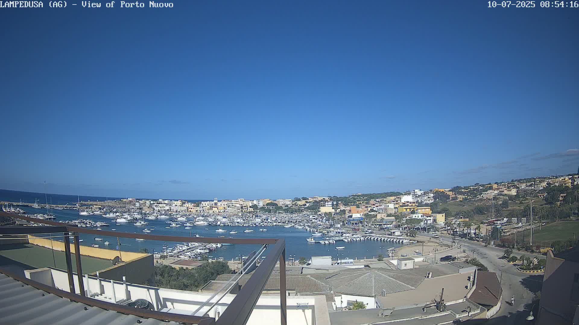 Lampedusa, Port of Nouvo Live Cam - Agrigento, Sicily, Italy